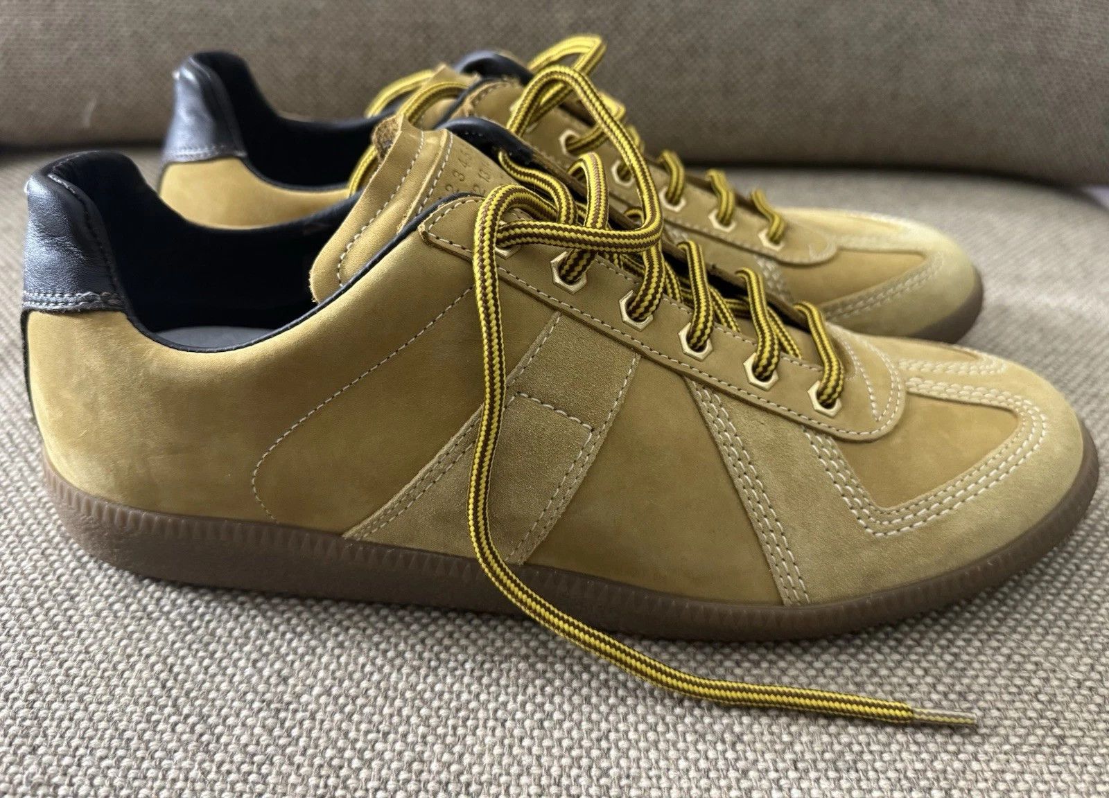 Maison Margiela Maison Margiela GAT Replica Brown Suede 11 44 Leather Wheat Size US 11 / EU 44 - 3 Thumbnail