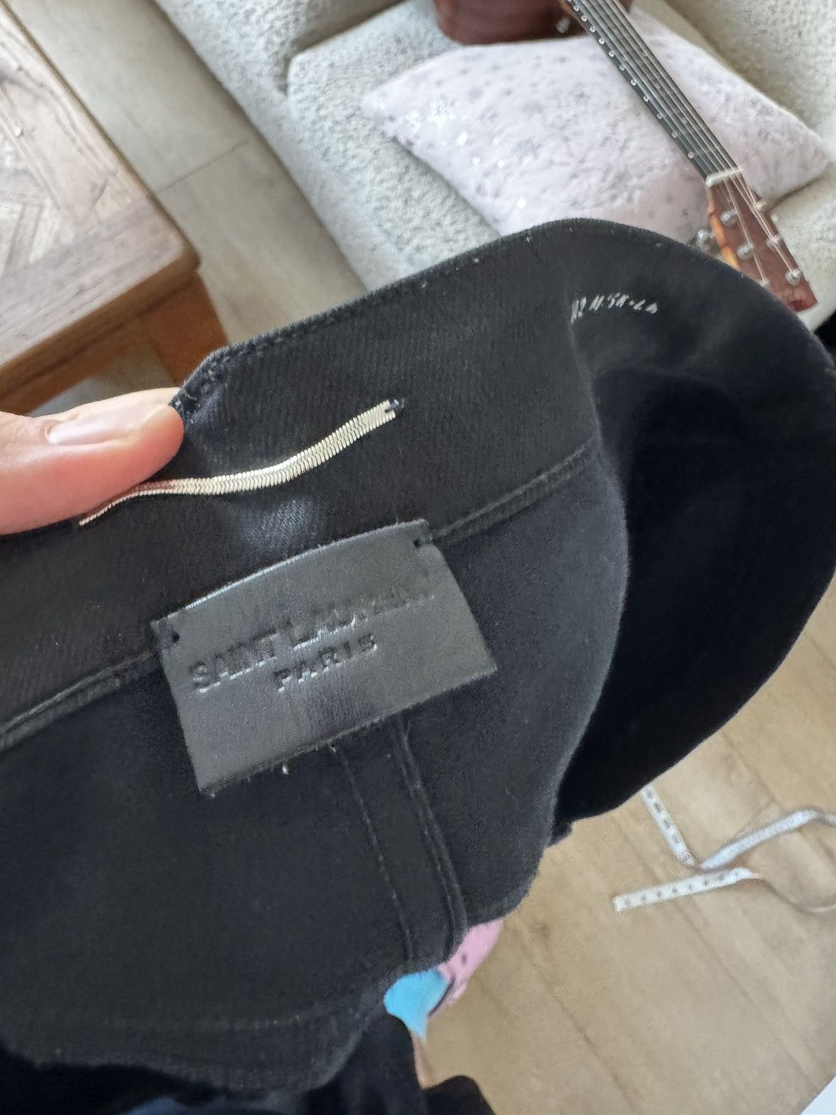 Saint Laurent Paris Heavy Waxed Nightrider d02 Size US 34 / EU 50 - 4 Thumbnail