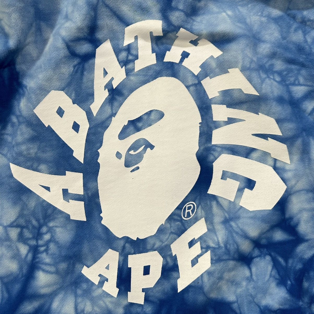 Bape BAPE Blue Tie Dye Full Zip Hoodie Size US XL / EU 56 / 4 - 4 Thumbnail