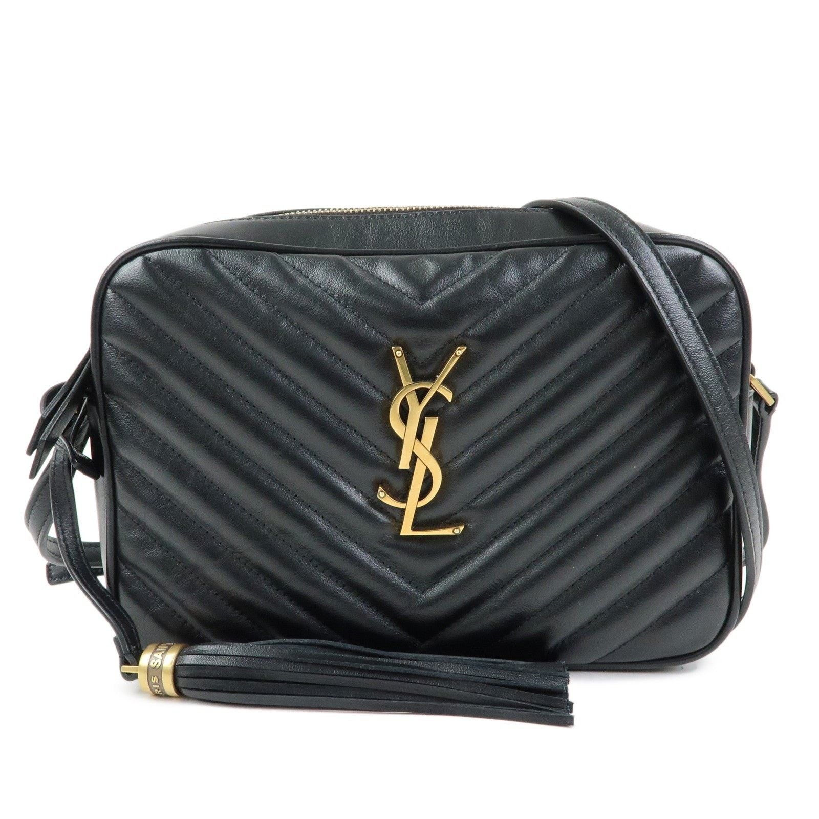 Saint Laurent Paris Saint Laurent Lou Quilted Calfskin Camera Bag Black Size ONE SIZE - 1 Thumbnail