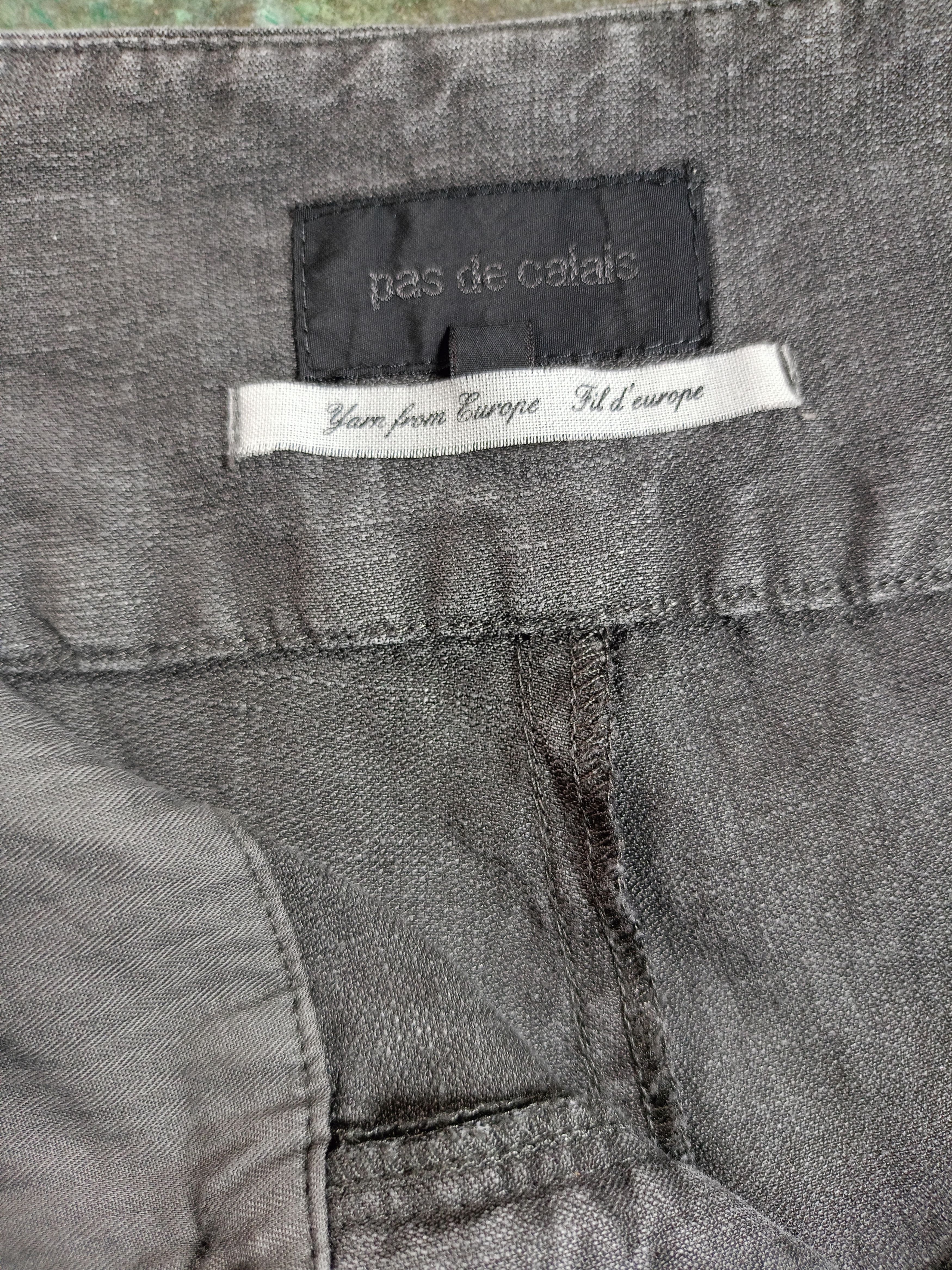 Pas de Calais Pas de Calais Gray Linen Pants Size US 31 - 7 Thumbnail