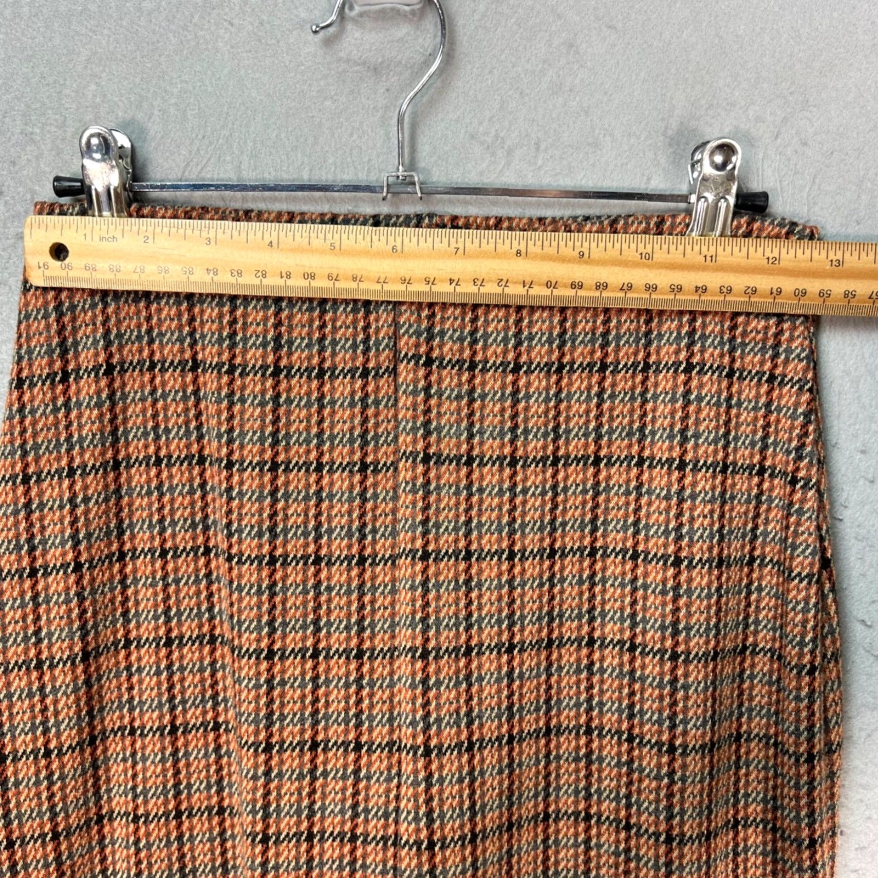 Urban Outfitters Urban Outfitters Womens Medium Brown Plaid High-Waisted Straight Leg Pants Size 32" / US 10 / IT 46 - 5 Thumbnail