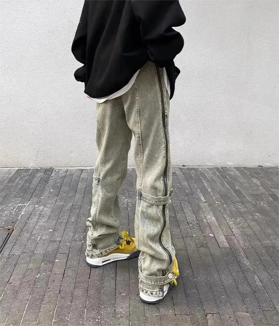 Japanese Brand Retro washed micro flared casual jeans Size US 32 / EU 48 - 4 Thumbnail
