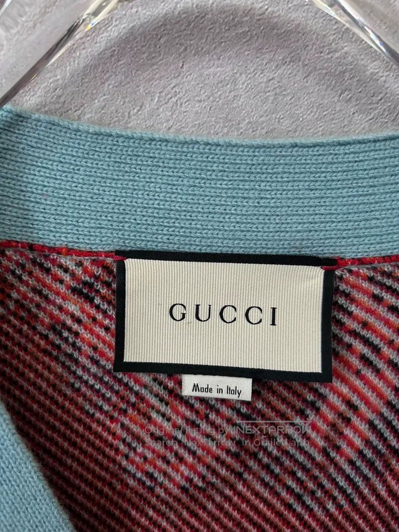 Gucci Gucci Light blue full print Hutou Lake blue woollen knitte Size US L / EU 52-54 / 3 - 3 Thumbnail