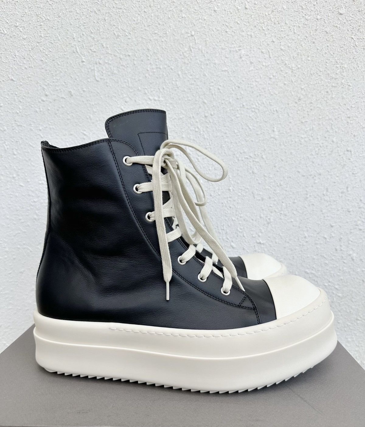 Rick Owens Rick Owens Mainline Leather High-Top Platform Sneakers Size US 10 / EU 43 - 3 Thumbnail