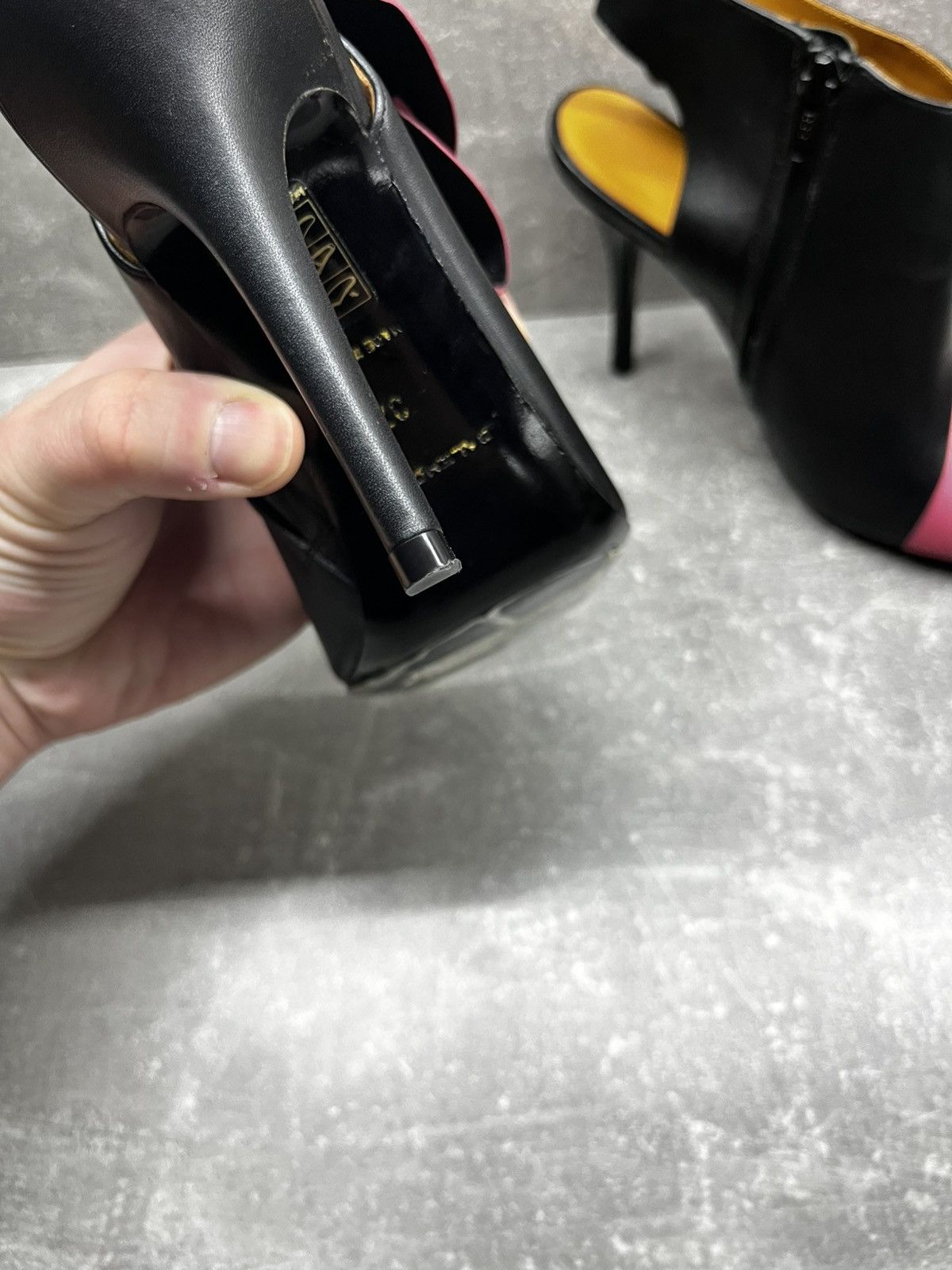 Balenciaga Balenciaga Made in Italy dress heels black/ pink rufle Size US 7 / IT 37 - 8 Thumbnail