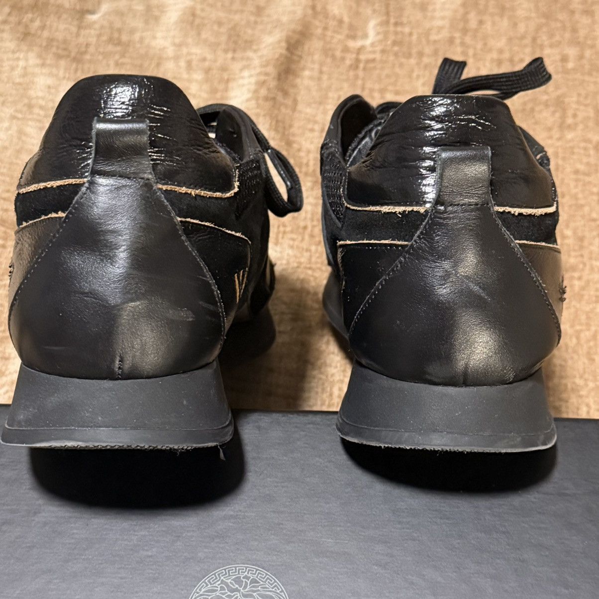 Versace Versace Black & Gold Medusa Sneakers - Worn Once, Box Size US 12 / EU 45 - 7 Thumbnail