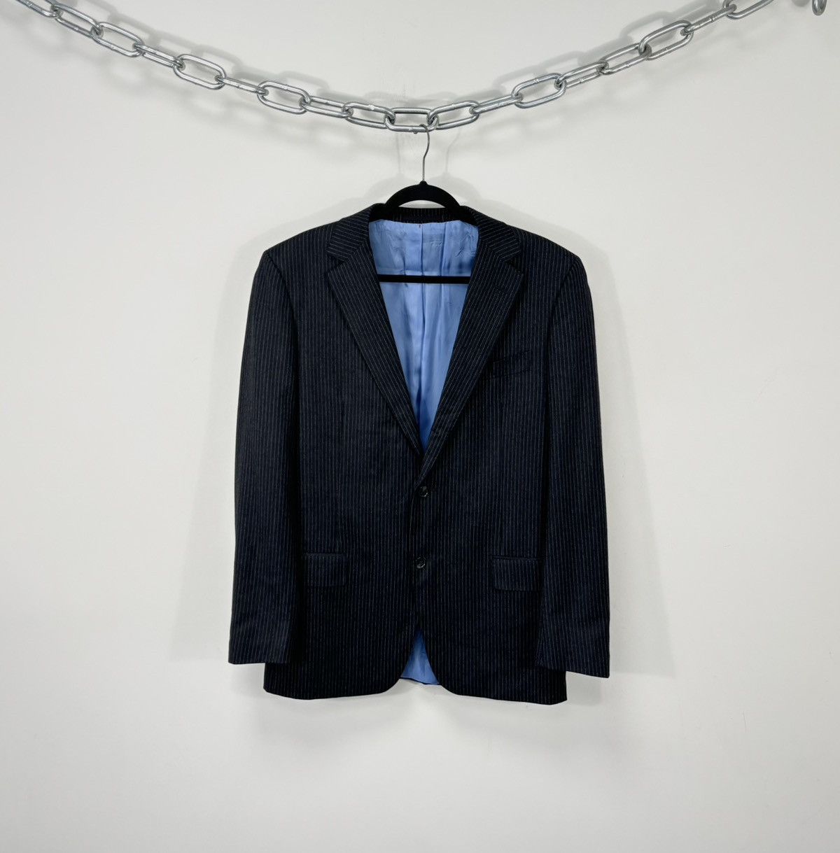 Suitsupply Suitsupply Men’s Pinstripe Gray 2-Buttons Wool Blazer Jacket Size 40L - 1 Thumbnail