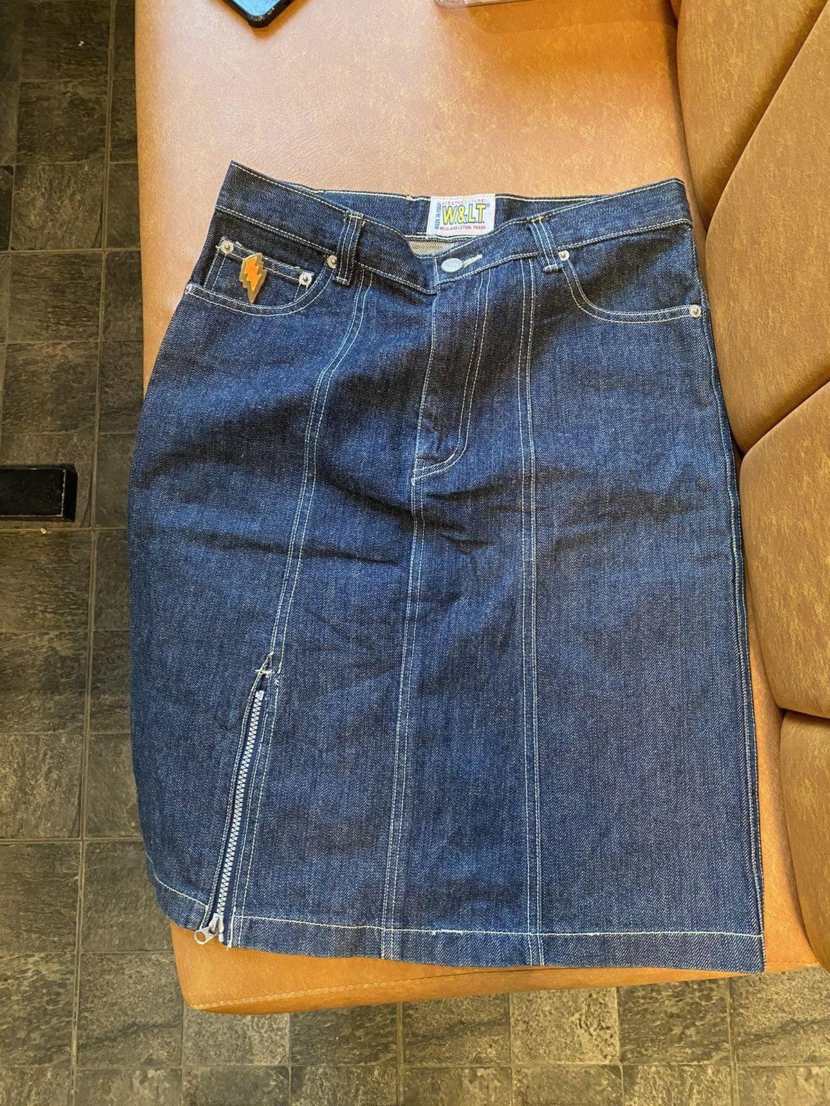 W&LT 90’s Wild and Lethal Trash Denim Skirt Size 26" / US 2 / IT 38 - 1 Thumbnail