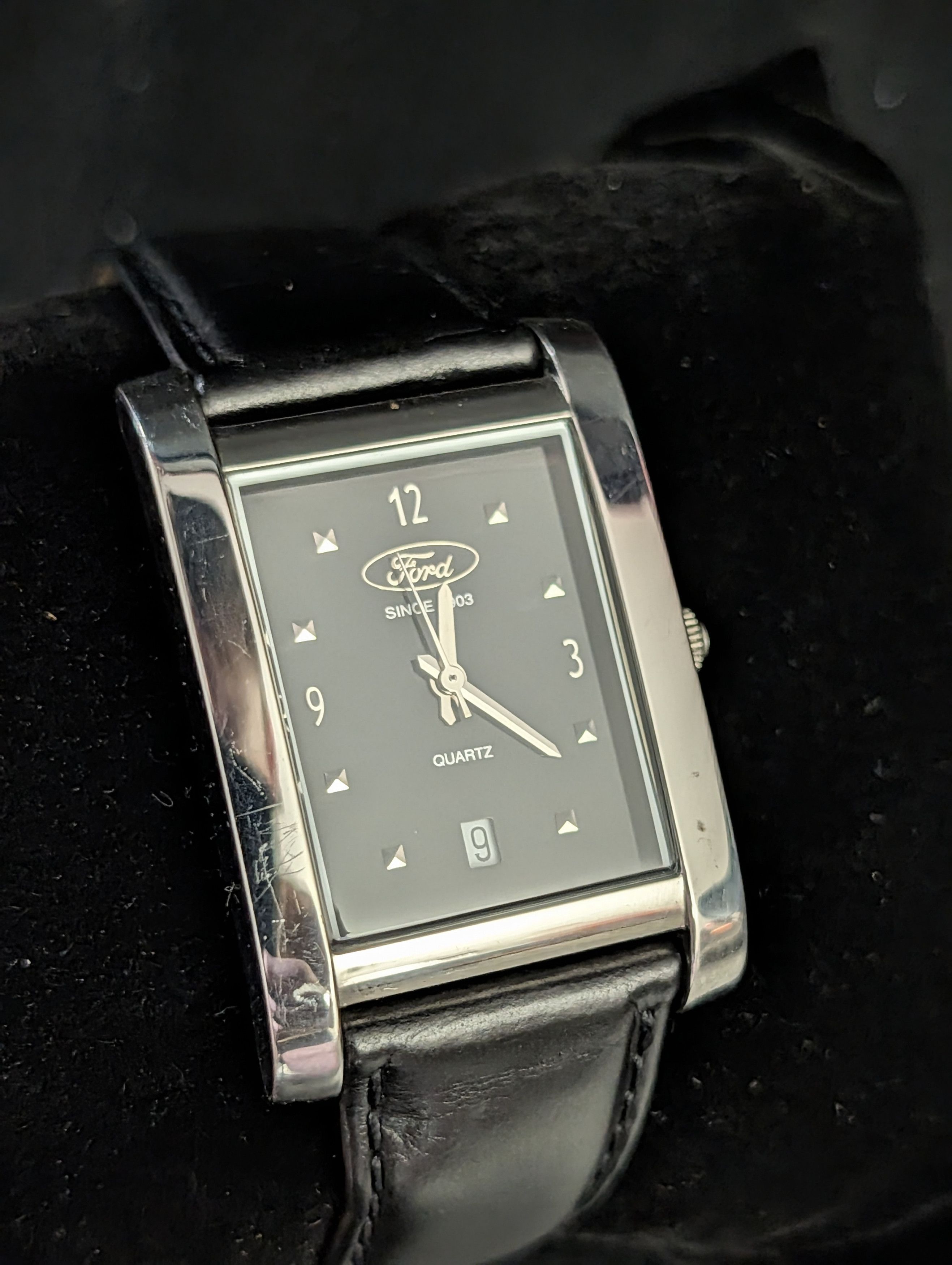 Ford 100th Anniv Black Silver Tank Swiss Movt Mens Watch Size ONE SIZE - 2 Thumbnail