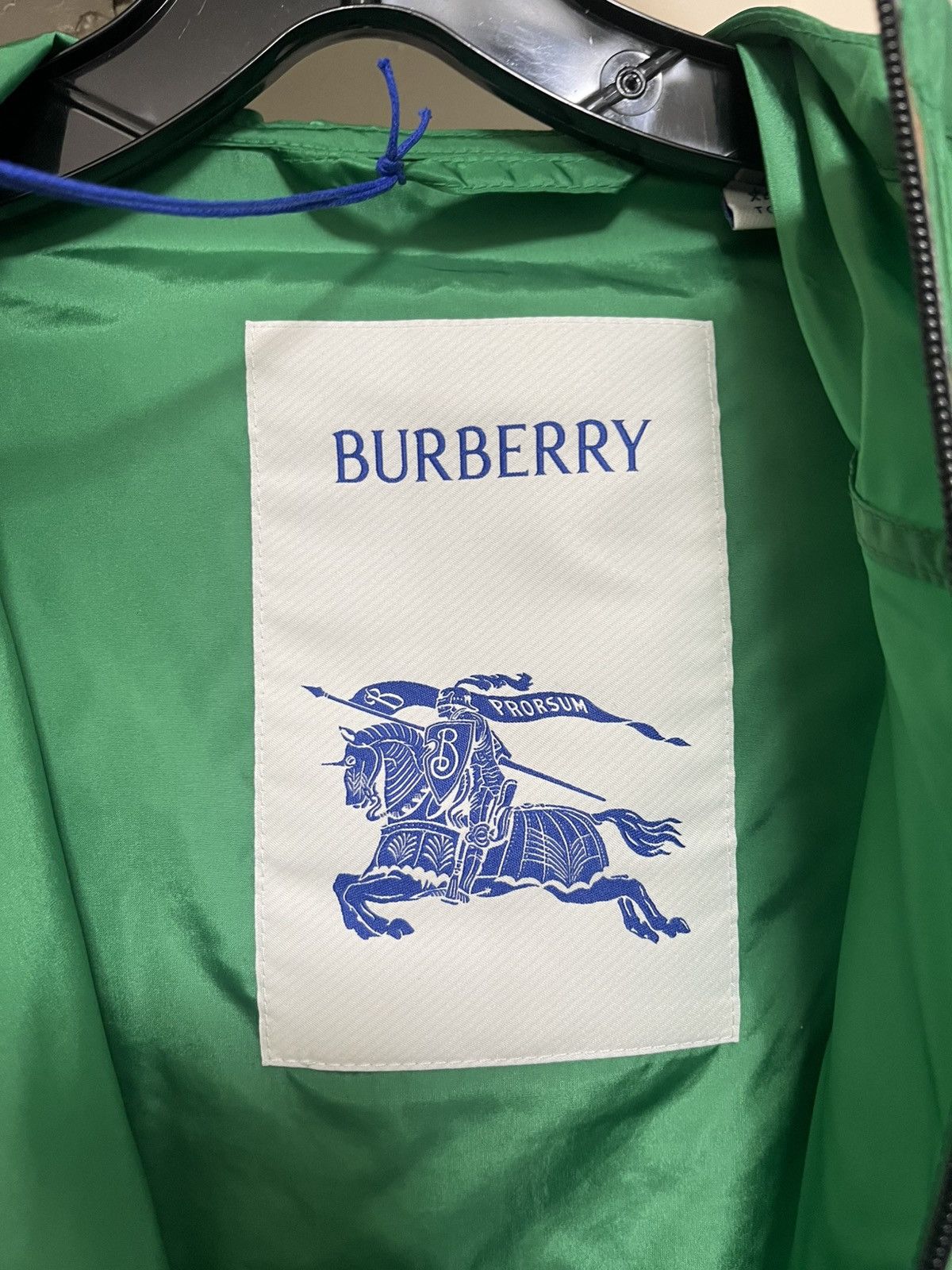 Burberry Men’s Nylon Check-Zip Hooded Jacket Sz XL Size US XL / EU 56 / 4 - 11 Thumbnail