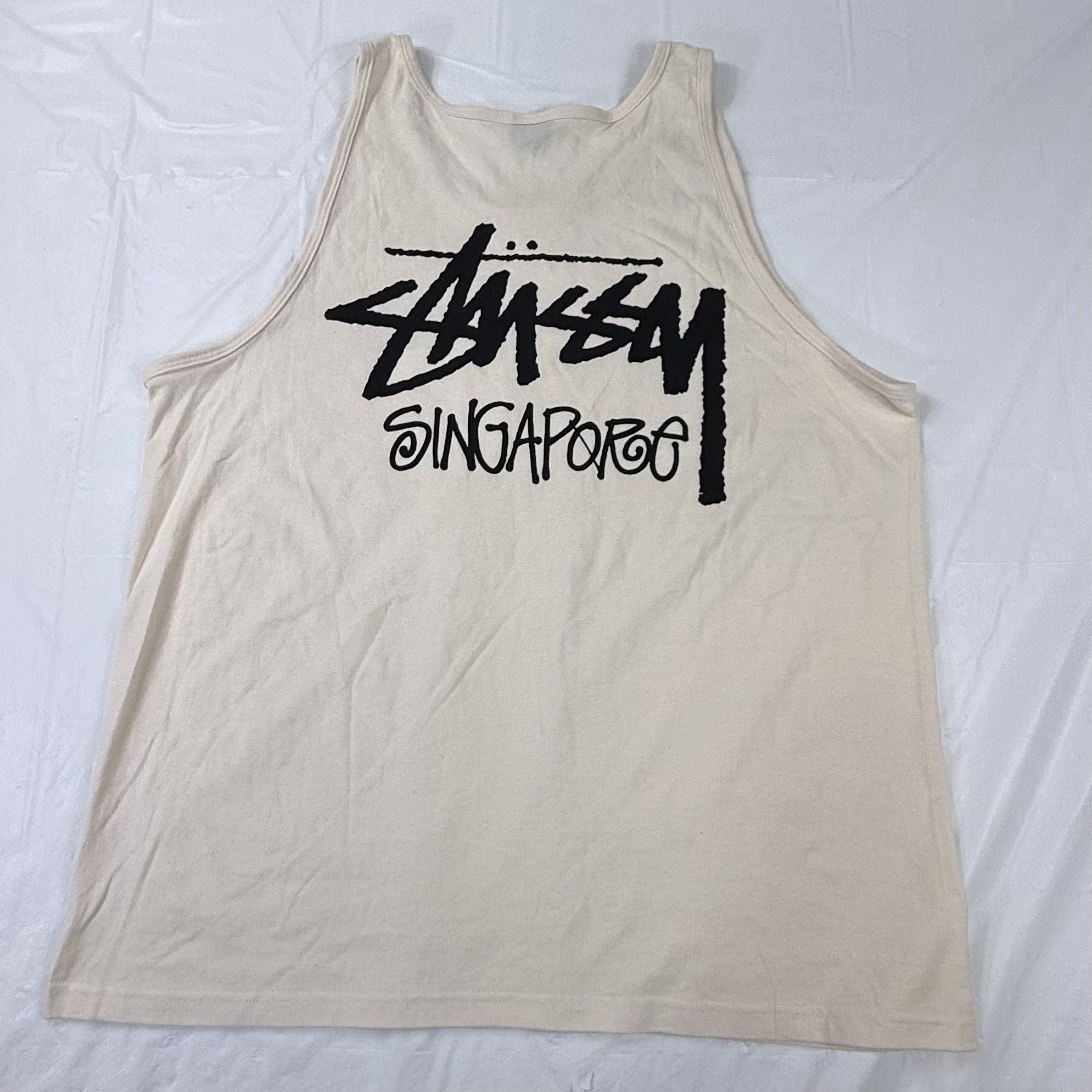 Stussy Stussy O'Dyed Mesh Tank Cream/Beige (SS22) | Grailed