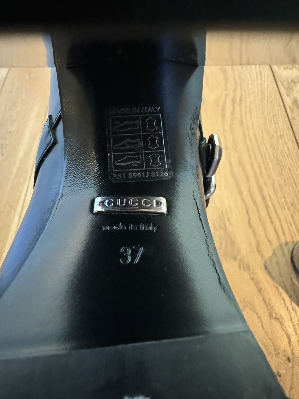 Gucci Leather Striped Moto Boots