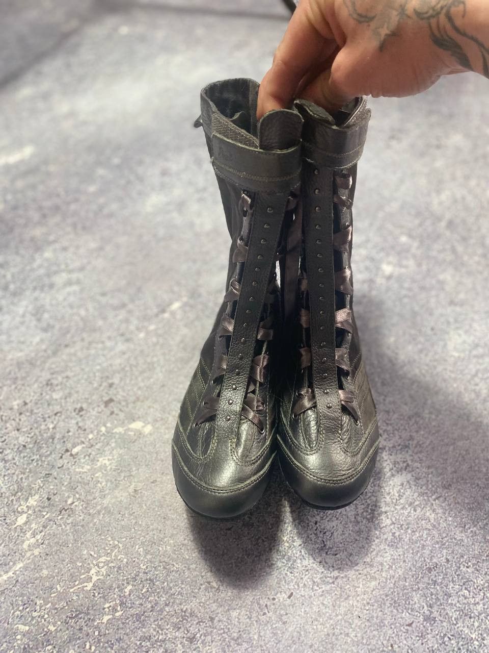 Diesel Leather biker Moto boots Diesel Archive Futuristic shoes 36 Size US 6 / IT 36 - 7 Thumbnail
