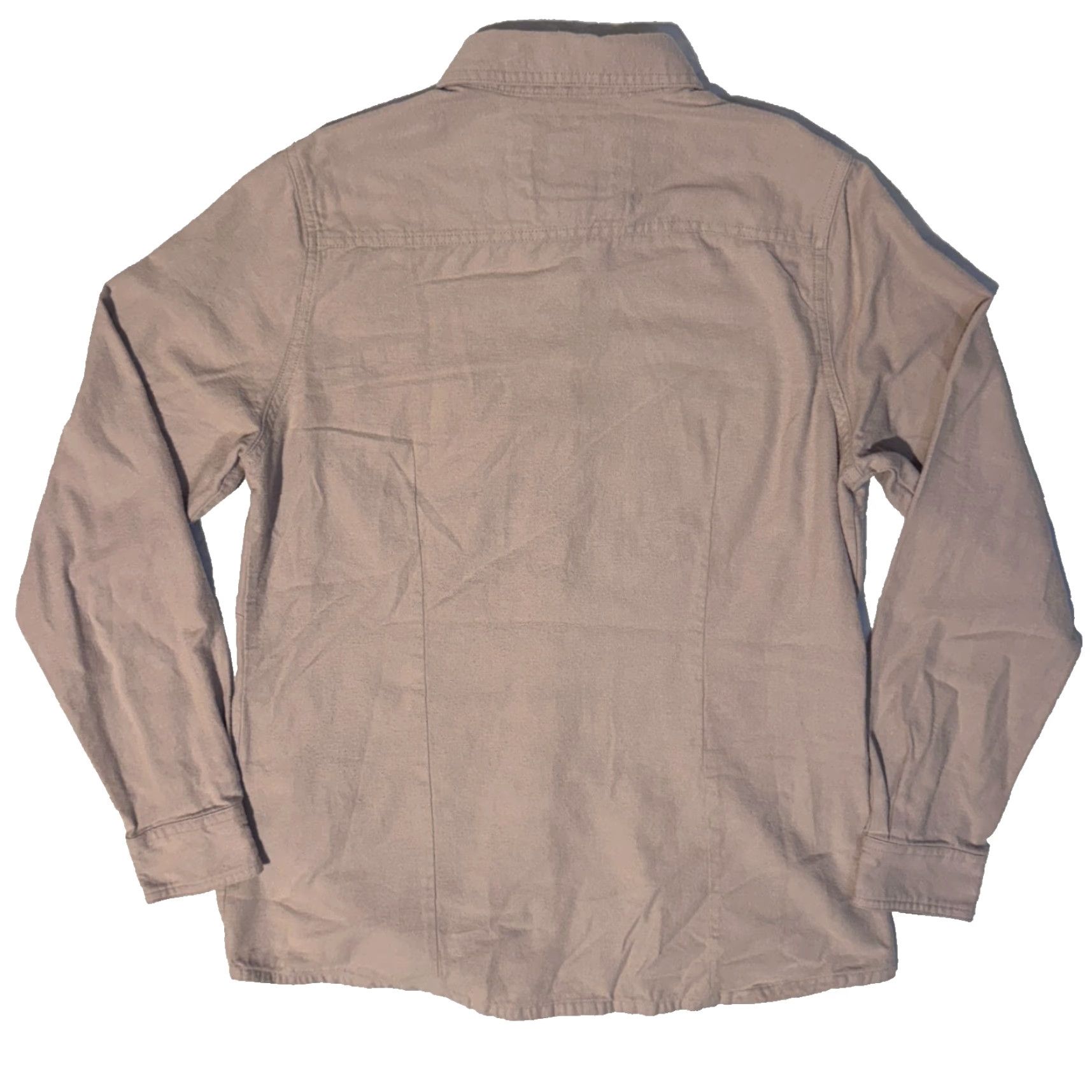 Vintage CQR Beige Tan Flannel - M Womens Long Sleeve Button Up Shirt Size M / US 6-8 / IT 42-44 - 8 Thumbnail
