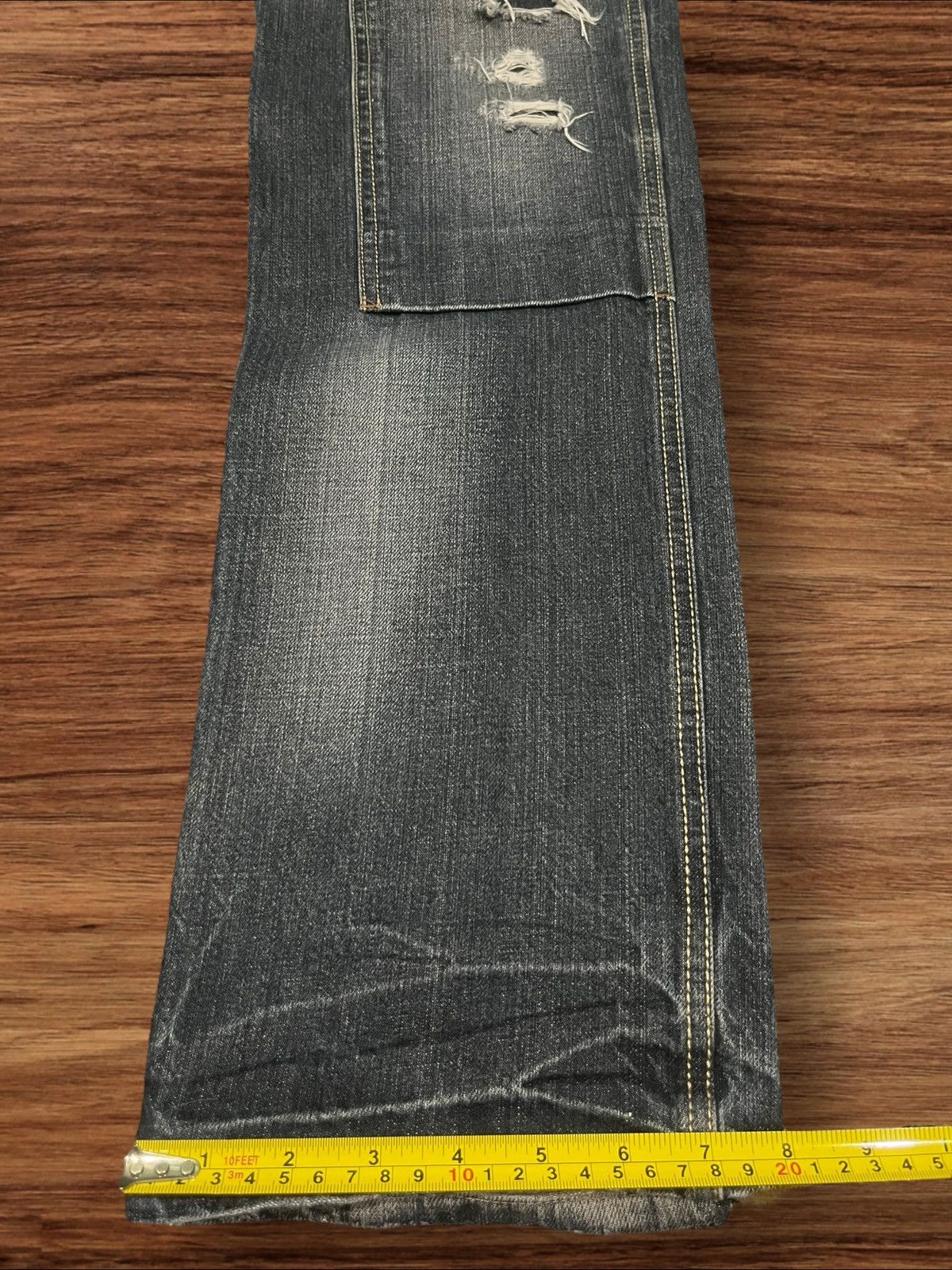 Japanese Brand × Le Grande Bleu (L.G.B.) × Tornado Mart Vintage Japanese Double Knee Multi Pocket Distressed Jeans Size US 31 - 17 Thumbnail