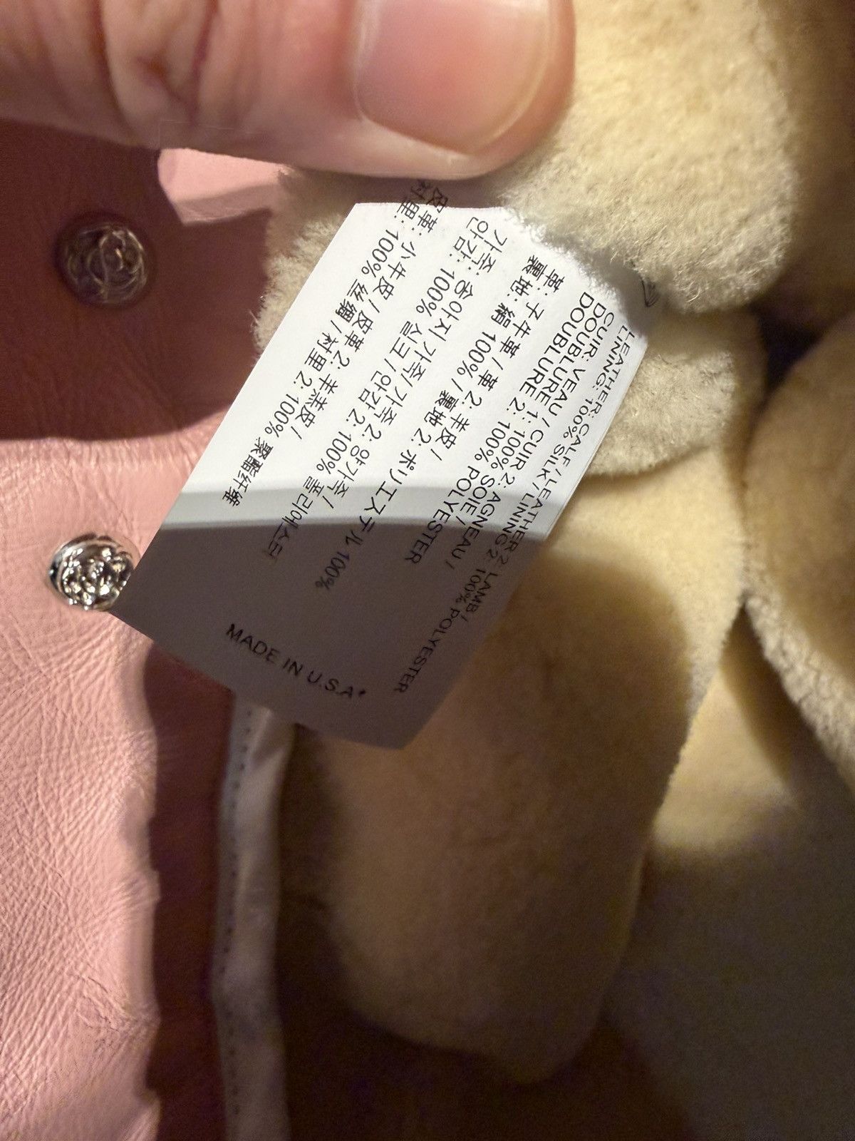 Chrome Hearts Matty boy 1 of 1 pink shearling leather jacket Size US L / EU 52-54 / 3 - 10 Thumbnail