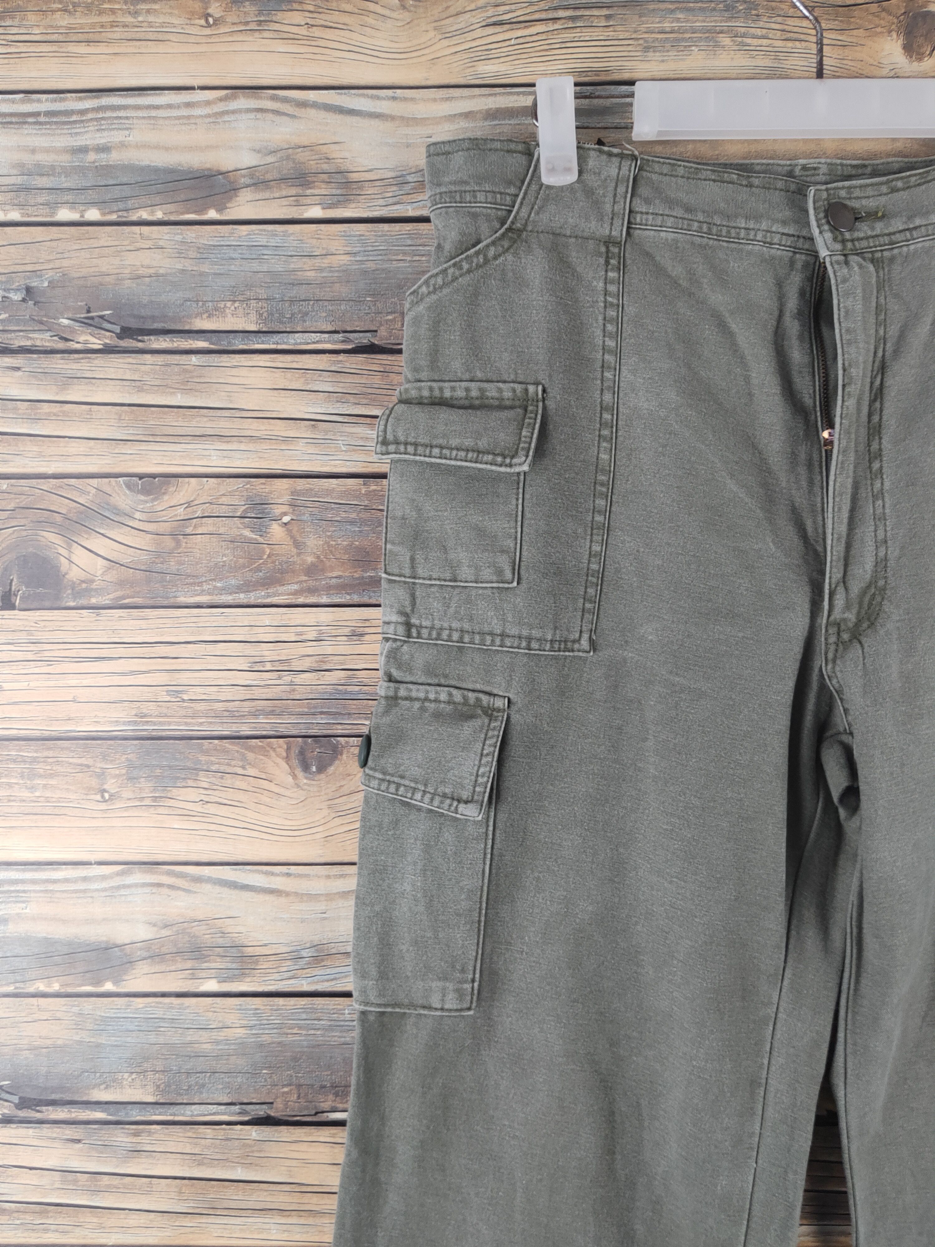 Japanese Brand DL Spurtion Army Green Multipocket Cargo Pants #1915 Size US 34 / EU 50 - 3 Thumbnail