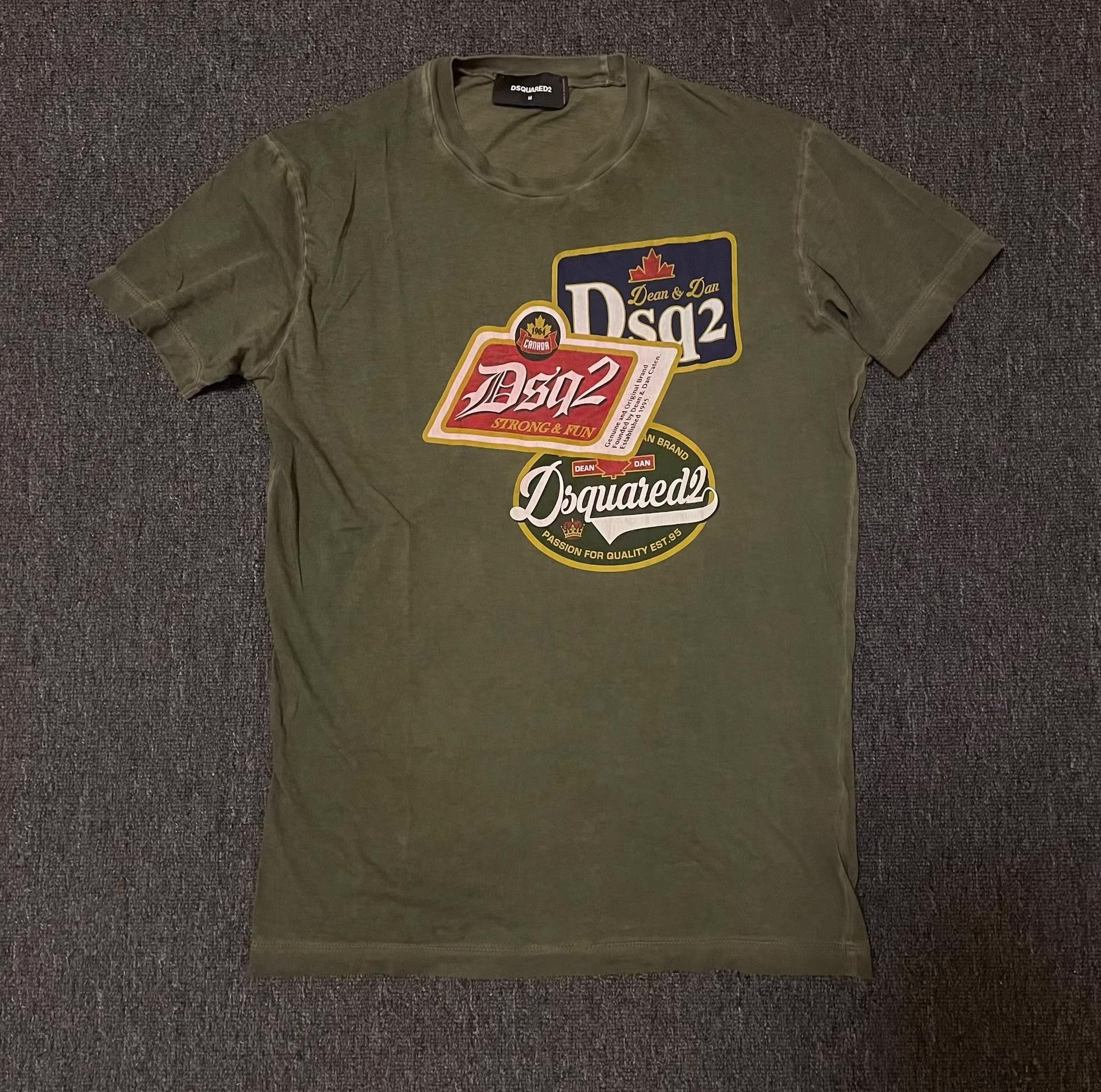 Dsquared2 Dsquared2 D2 washed army green short-sleeve T-shirt. Size US M / EU 48-50 / 2 - 1 Thumbnail