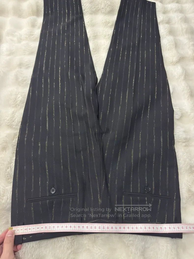 Saint Laurent Paris Saint Laurent Paris Black Gold Dress Pants Size US 32 / EU 48 - 7 Thumbnail