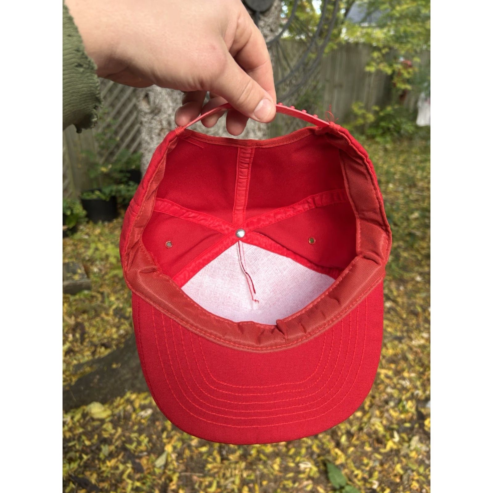 Vintage VINTAGE 80s 90s Snap-Back Hat Cap Nashville Tennessee USA Red Mens Adjustable Snapback Hat City Music USA Size ONE SIZE - 5 Thumbnail