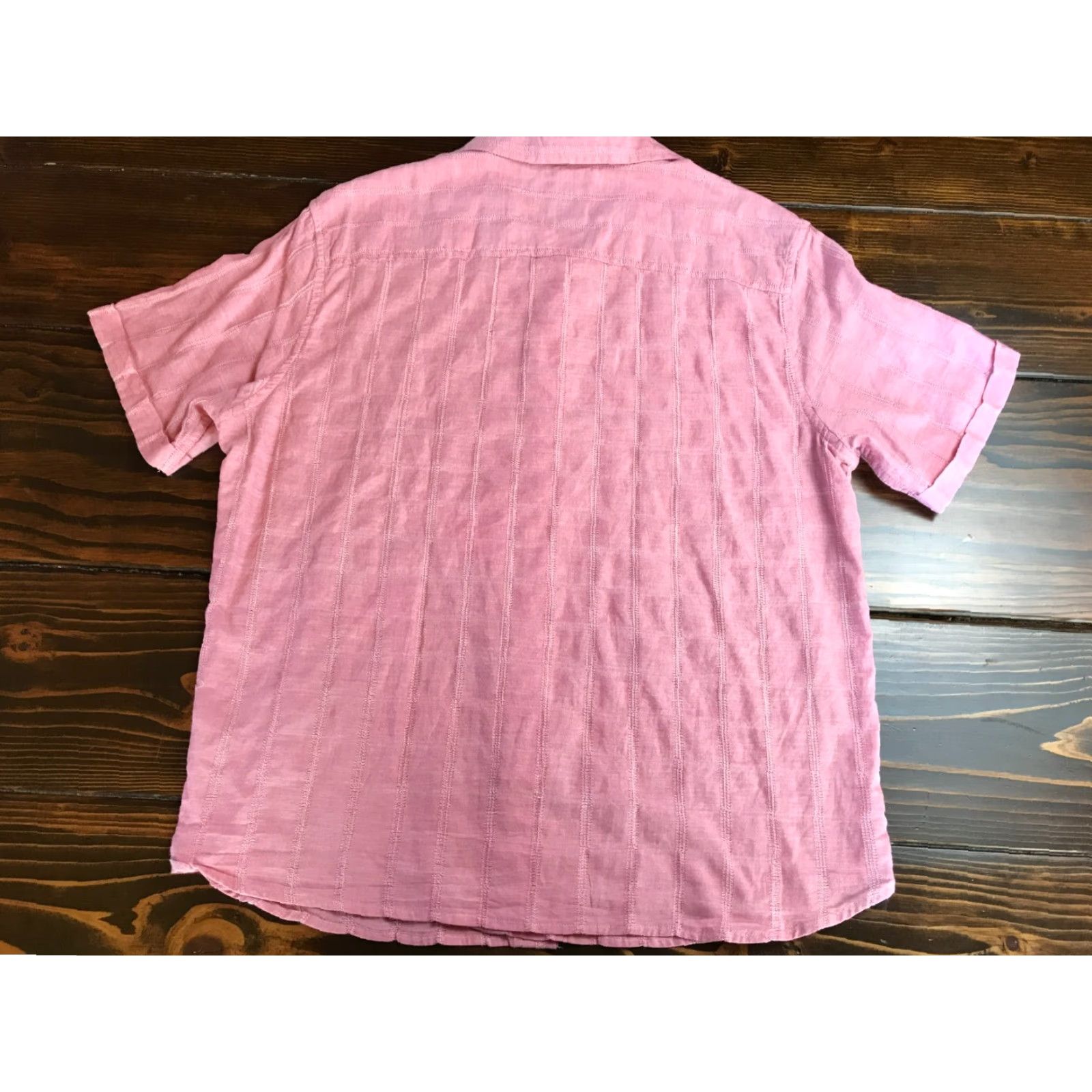 Vintage Goodfellow & Co Shirt Mens Large Pink Button-Up Short Sleeve Cotton Spandex Regular Fit Size US L / EU 52-54 / 3 - 2 Thumbnail