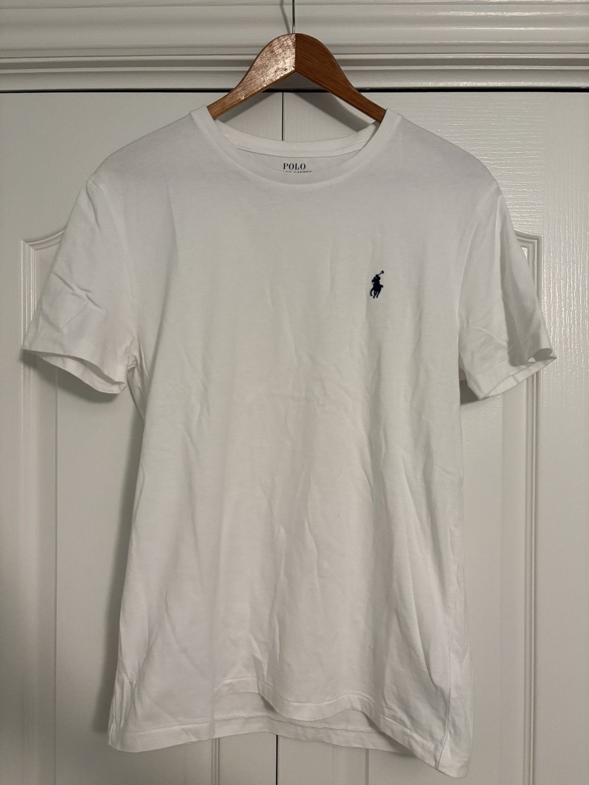 Polo Ralph Lauren White tee with navy chest embroidered logo Size US S / EU 44-46 / 1 - 1 Thumbnail