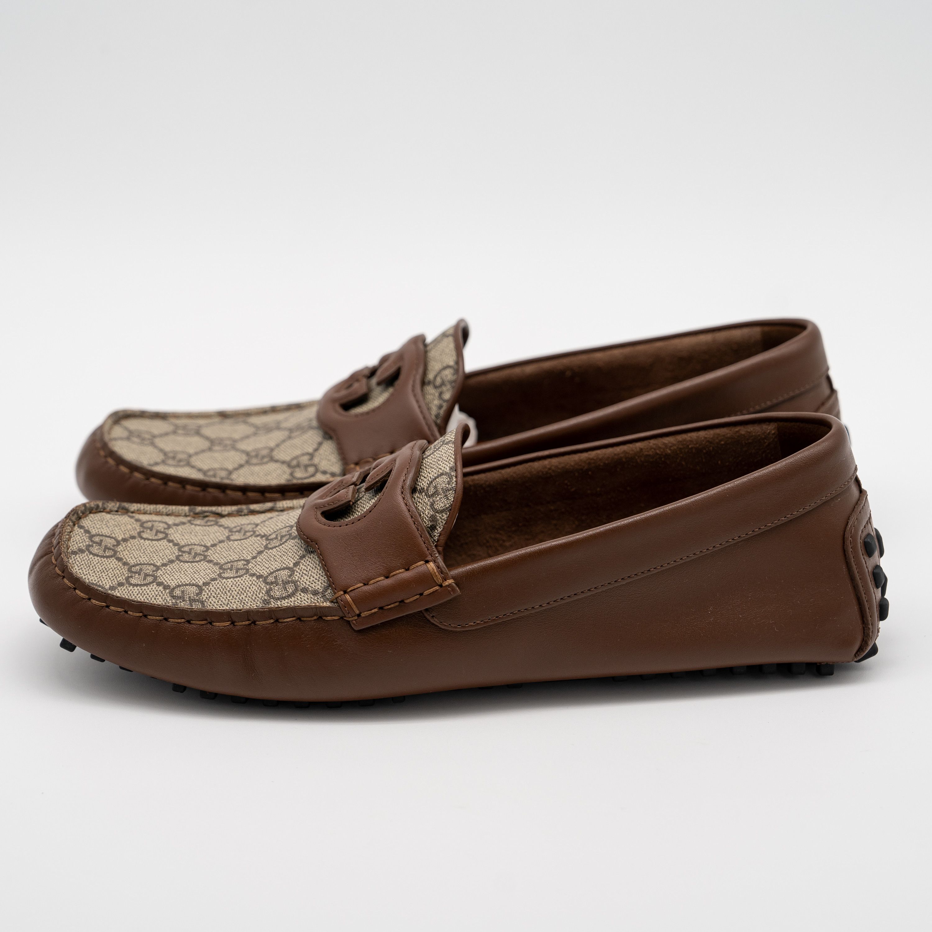 Gucci 8G 8.5 US Gucci GG Leather Moccasin Brown Loafers Size US 8.5 / EU 41-42 - 4 Thumbnail