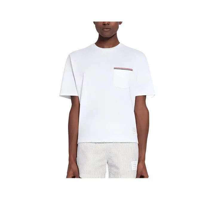 Thom Browne Thom Browne White Short Sleeve Tee 0079 Size US S / EU 44-46 / 1 - 1 Thumbnail