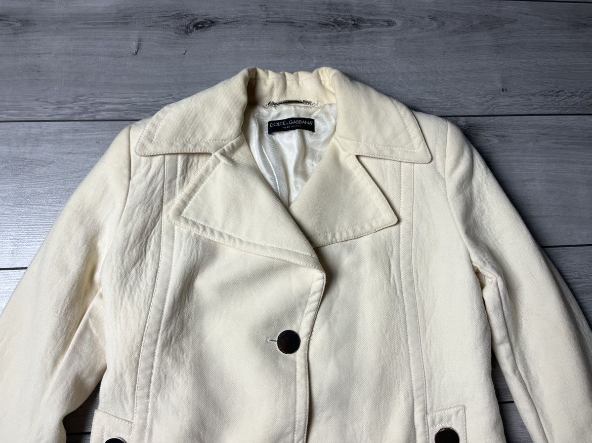 Dolce & Gabbana Dolce Gabbana Cream Wool coat jacket size 46 Size L / US 10 / IT 46 - 3 Thumbnail