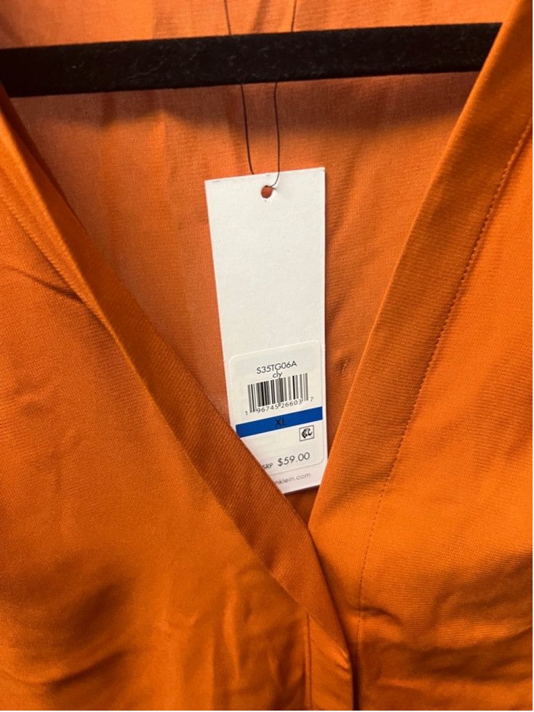 Calvin Klein Women's Calvin Klein Blouse, XL, Burnt Orange Size XL / US 12-14 / IT 48-50 - 4 Thumbnail