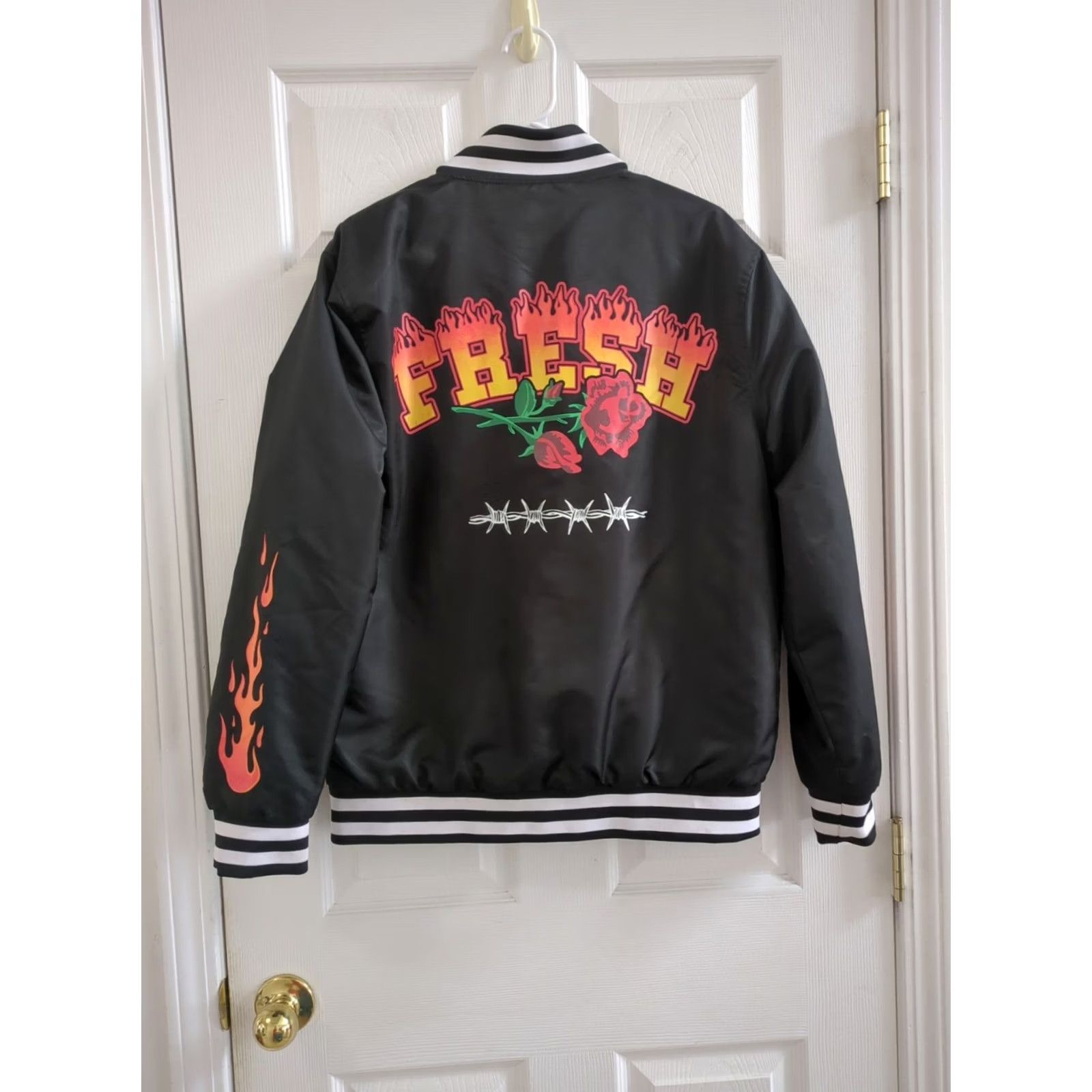 Vintage VINTAGE rue21 Bomber Jacket Men Regular Black 90s Lightweight Lightweight? Size US M / EU 48-50 / 2 - 2 Thumbnail