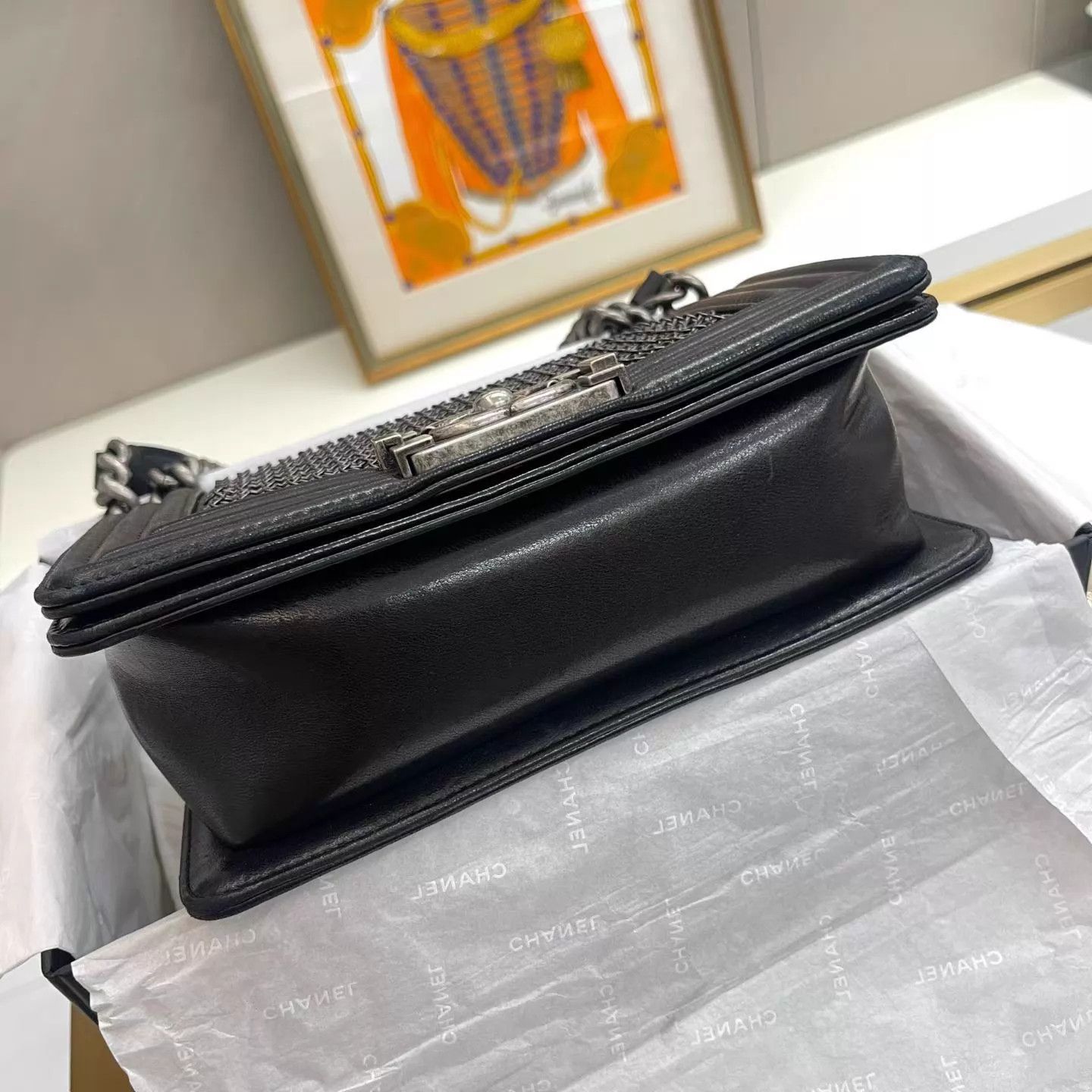 Chanel Chanel Leboy Sml Cage Ltd Black/Silver 2018 Good AB307 Size ONE SIZE - 4 Thumbnail