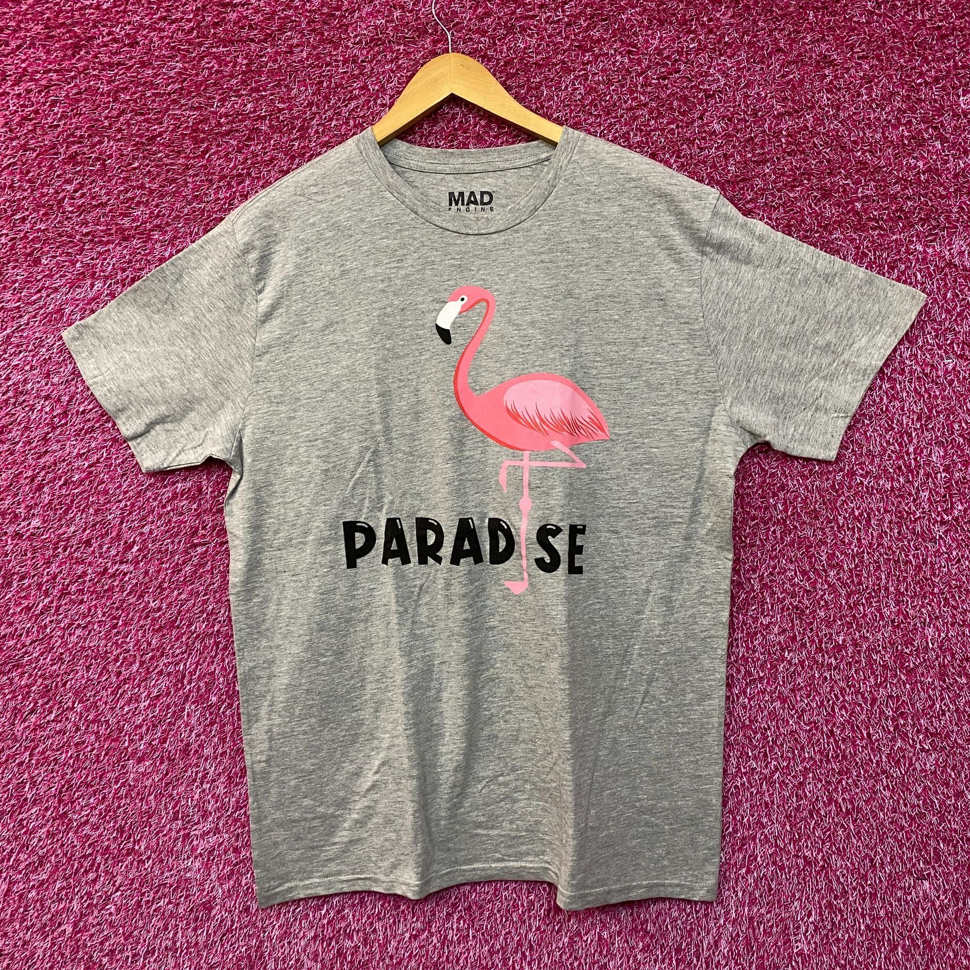 Mad Engine Paradise Flamingo Gray Tshirt size L/XL Size US XL / EU 56 / 4 - 1 Thumbnail