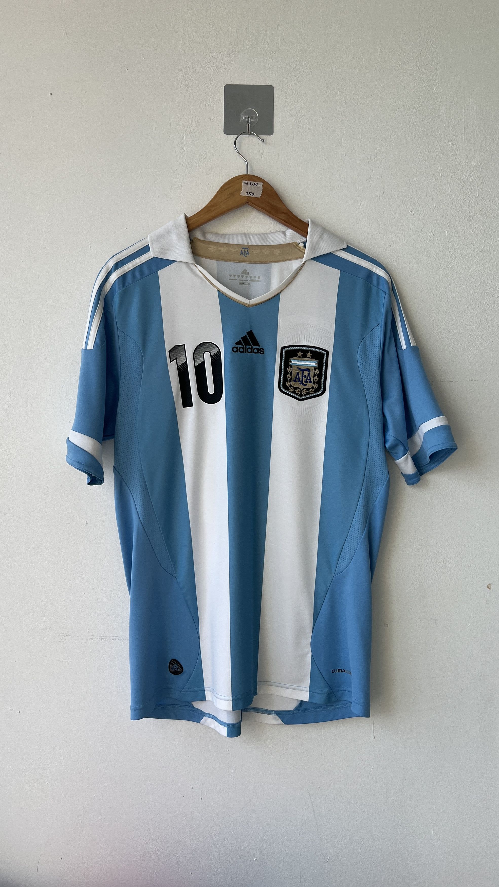 Adidas (M) Argentina 2011-13 Home Shirt Messi #10 Kit Size US M / EU 48-50 / 2 - 2 Thumbnail