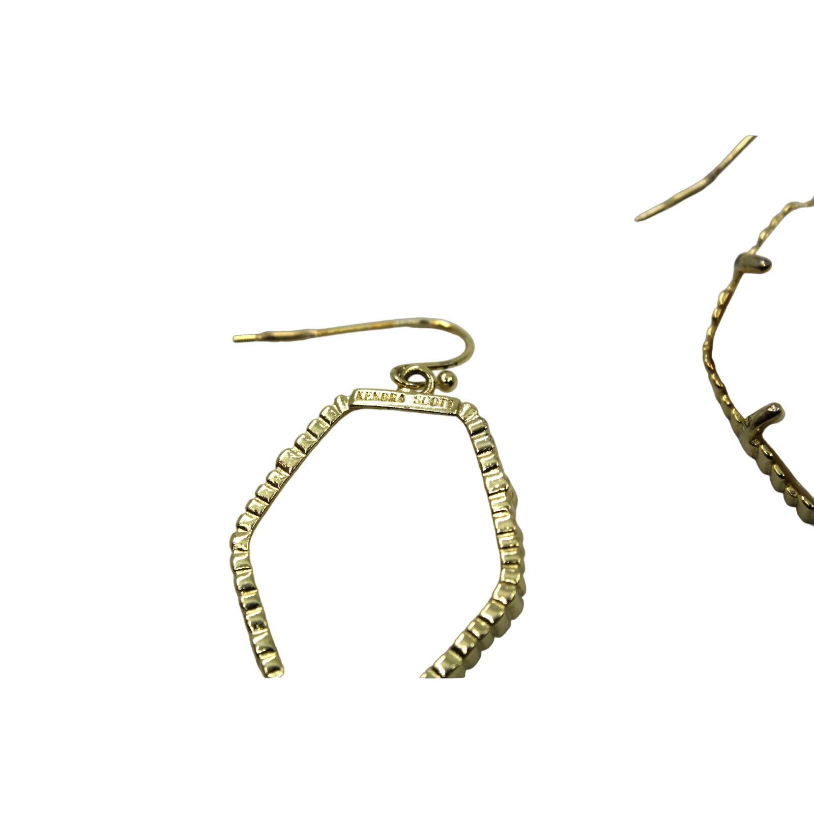 Kendra Scott A3 RARE Kendra Scott Corley Gold Tone White Pearl Earrings Size ONE SIZE - 4 Thumbnail