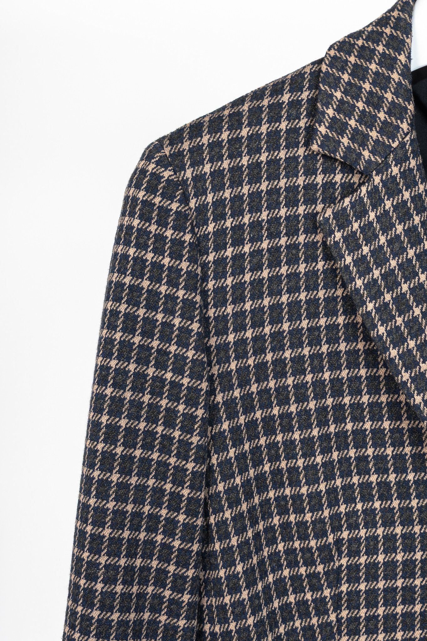 Weekend Max Mara Weekend Max Mara Brown & Navy Plaid Knit Blazer Size S / US 4 / IT 40 - 5 Thumbnail