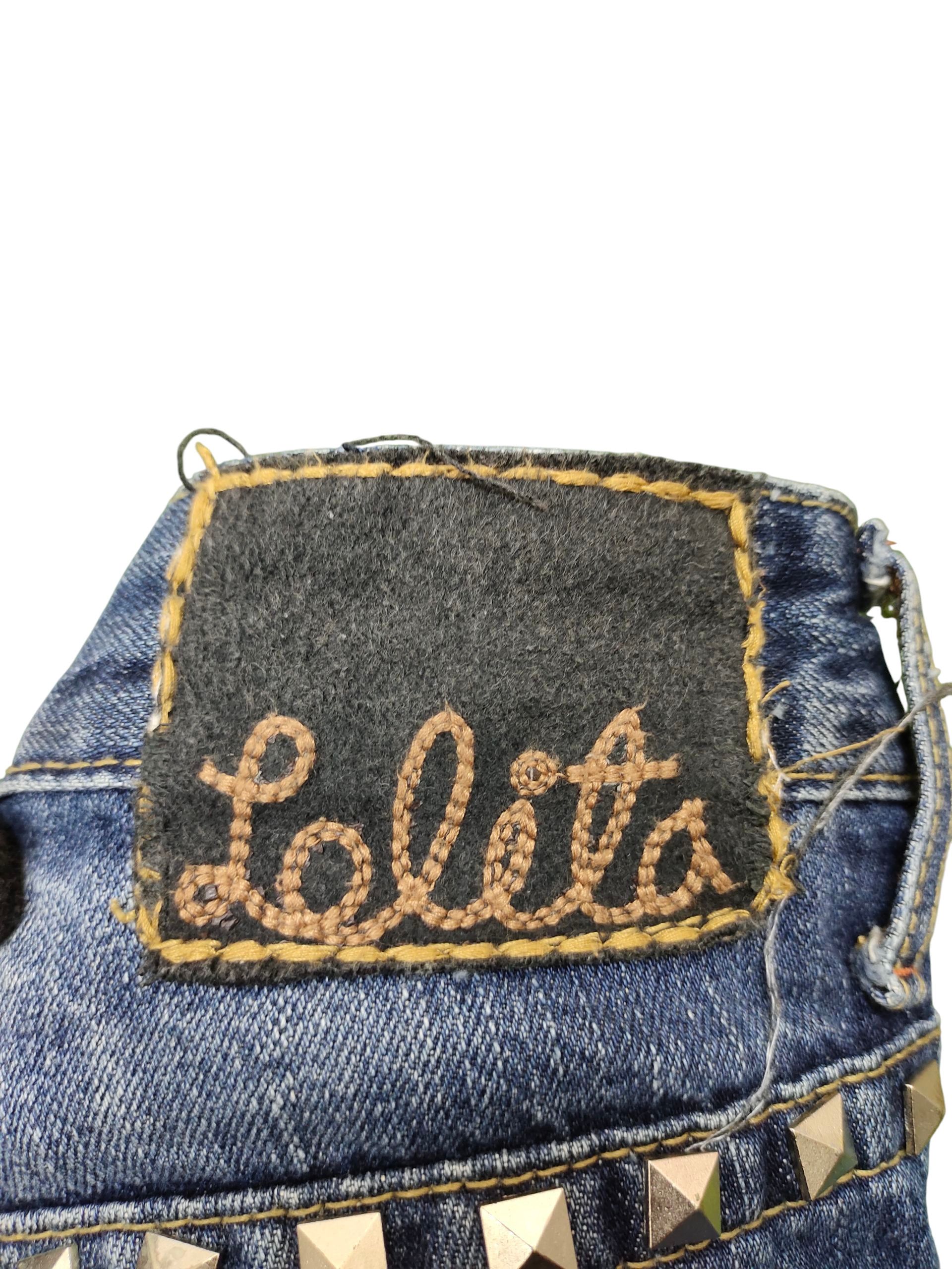 Kapital 2000s Yoshitomo Nara Lolita Studded Clawmark Distress Jeans Size US 29 - 10 Thumbnail