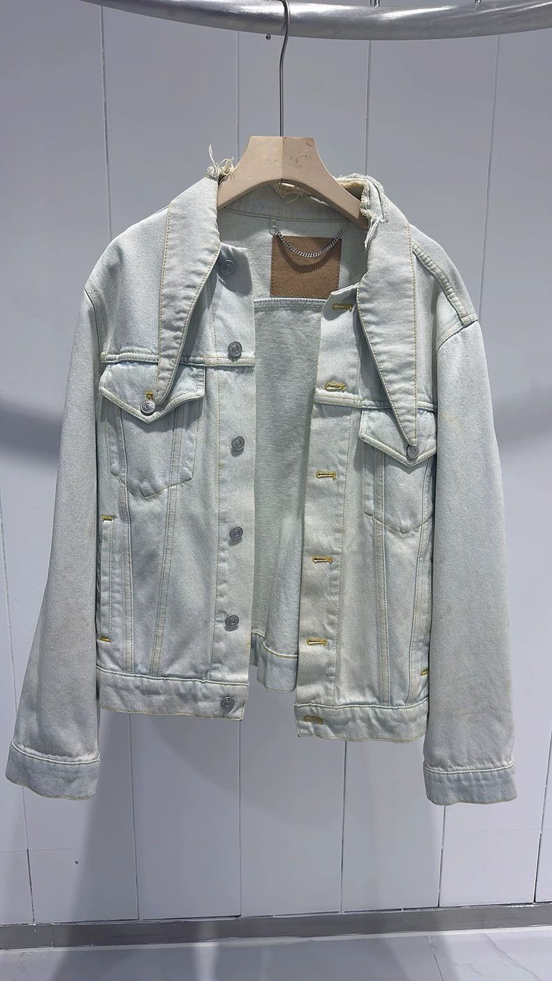Balenciaga Balenciaga Bat Collar Denim Jacket - dmc Size US XS / EU 42 / 0 - 1 Thumbnail
