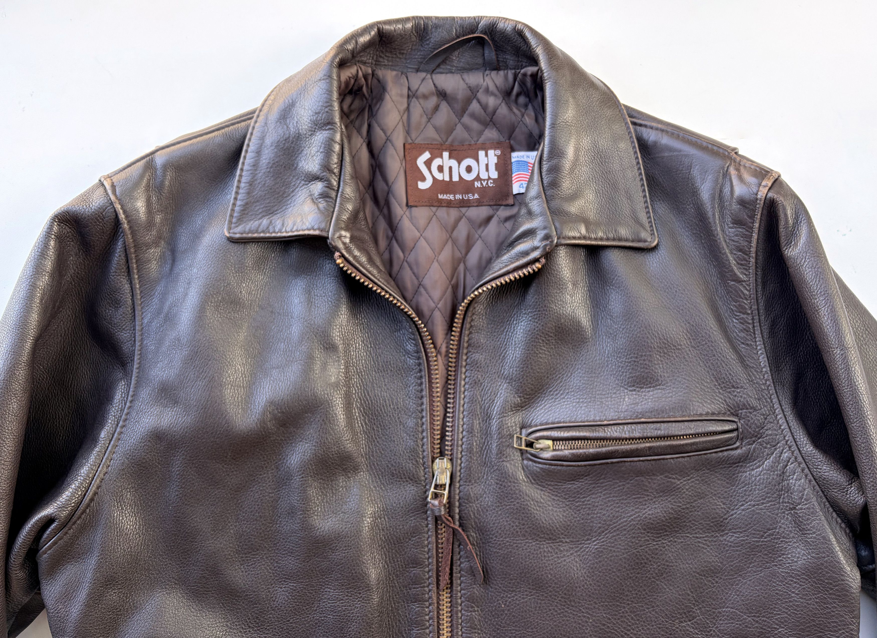 Schott Schott NYC 546 Leather Jacket Size US L / EU 52-54 / 3 - 3 Thumbnail