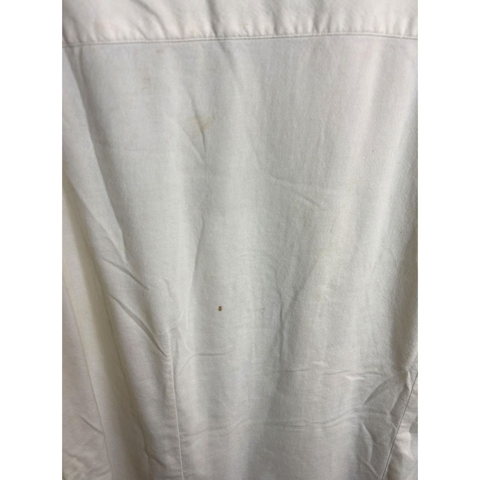 Logo 7 D&G Shirt Mens 36 White Button Down Long Sleeve Dress Classic Pocket Logo IVORY Size 36R - 6 Thumbnail