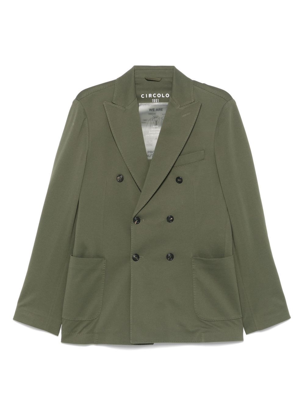 Circolo 1901 COTTON DOUBLE-BREASTED JACKET Size US XL / EU 56 / 4 - 1 Thumbnail