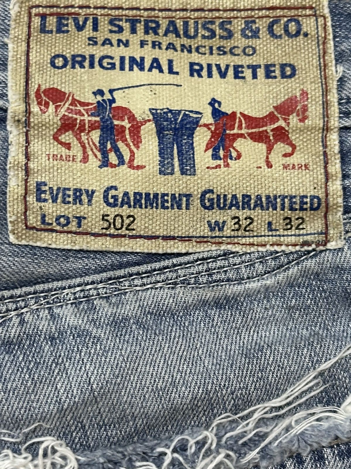 Levi's Vintage 90s Levis 502 Faded Wash Style Loose Jeans Size US 32 / EU 48 - 9 Thumbnail