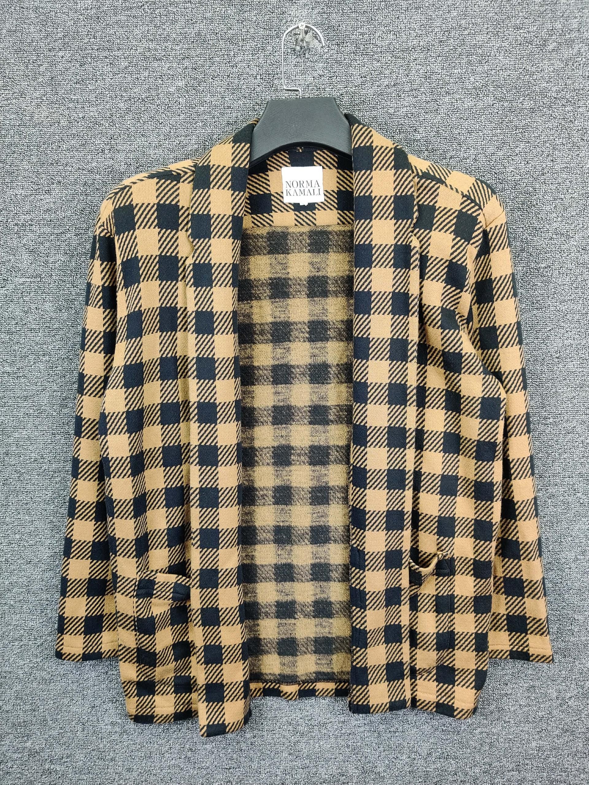Vintage Vintage Norma Kamali Plaid Cardigan Jacket Size US M / EU 48-50 / 2 - 1 Thumbnail
