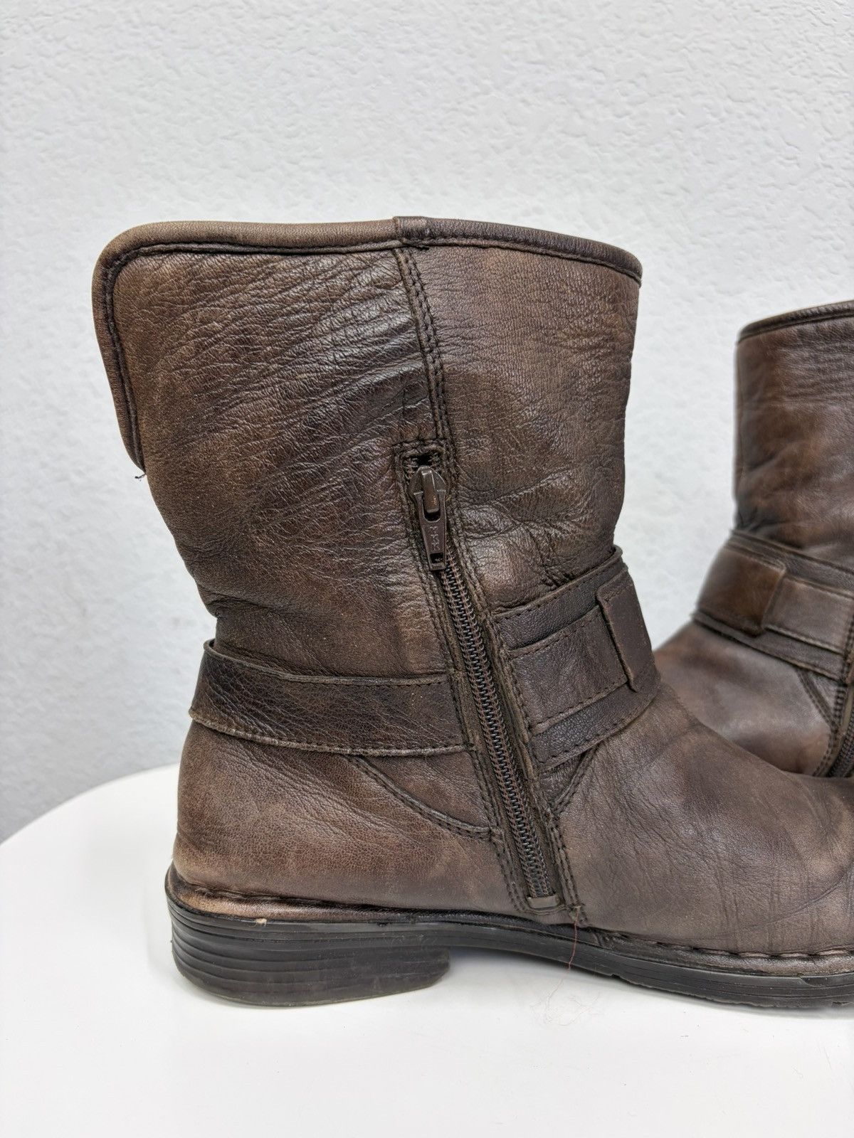 A.S.98 Vintage Like Maison Margiela Belted Leather Biker Boots 00s Size US 8 / EU 41 - 12 Thumbnail