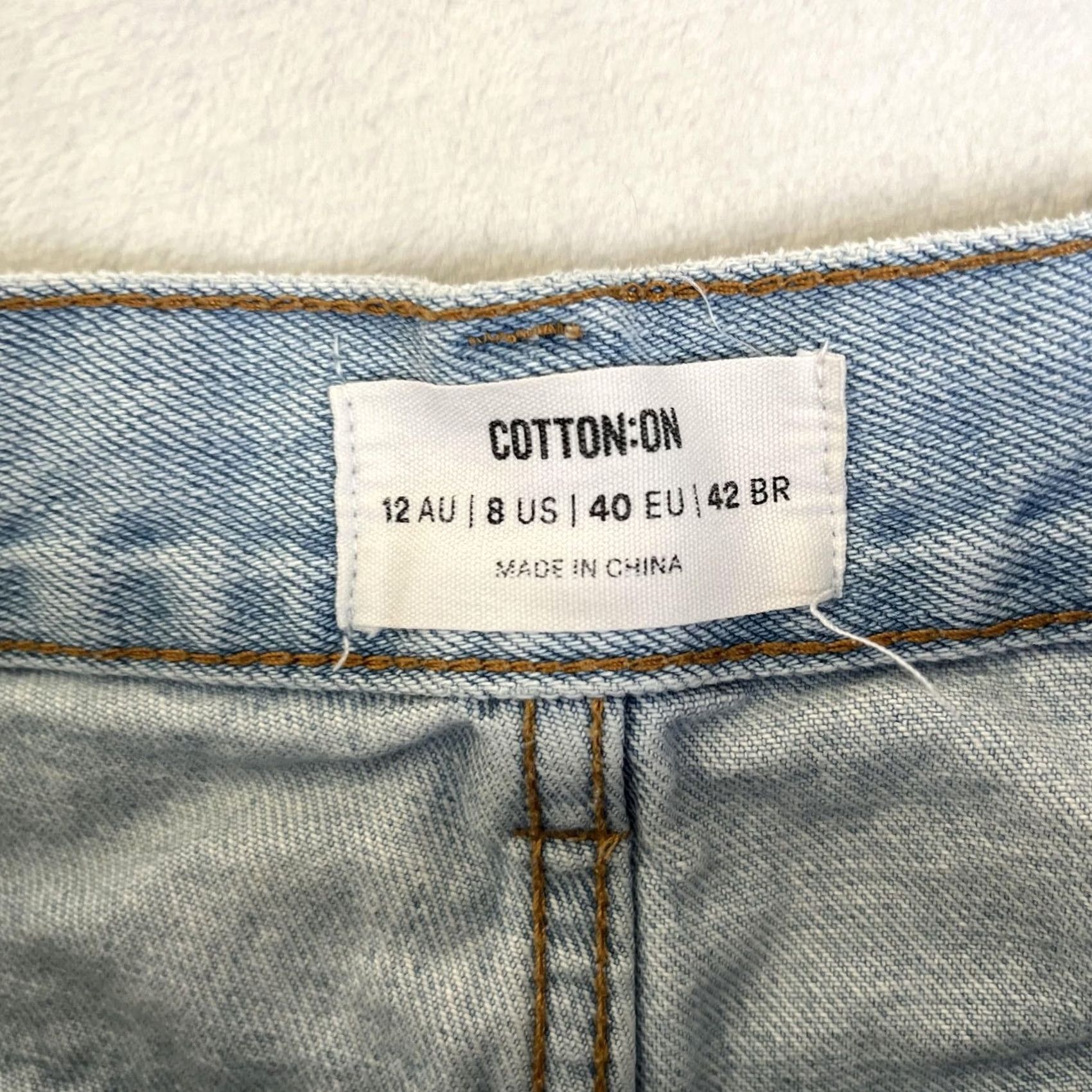 Cotton On Cotton On Shorts Womens 8 Blue High A Line Denim Cutoff Raw Hem Casual Summer Size 30" / US 8 / IT 44 - 3 Thumbnail
