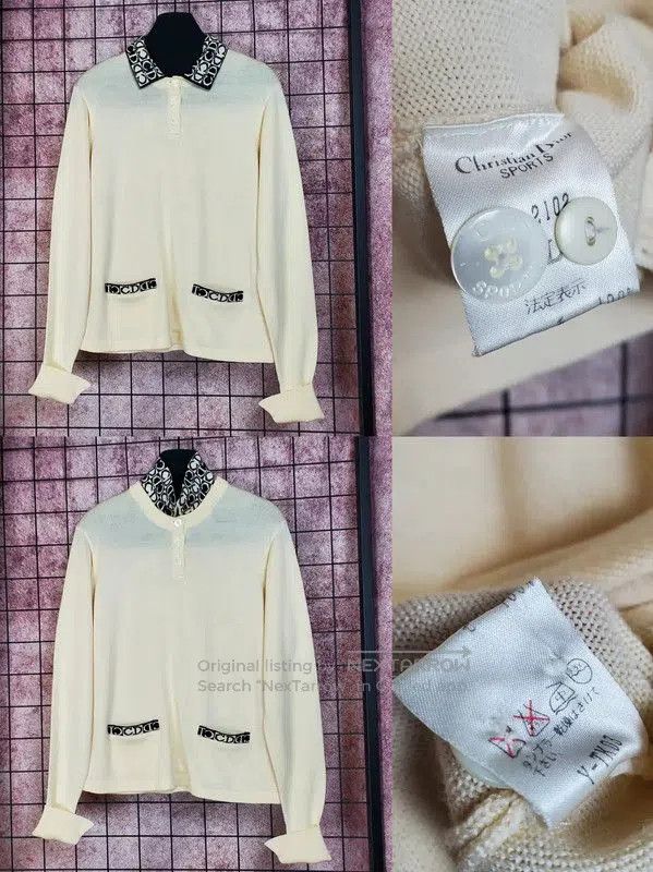 Dior Dior Beige Wool Long Sleeve Sweater . Size L / US 10 / IT 46 - 2 Thumbnail