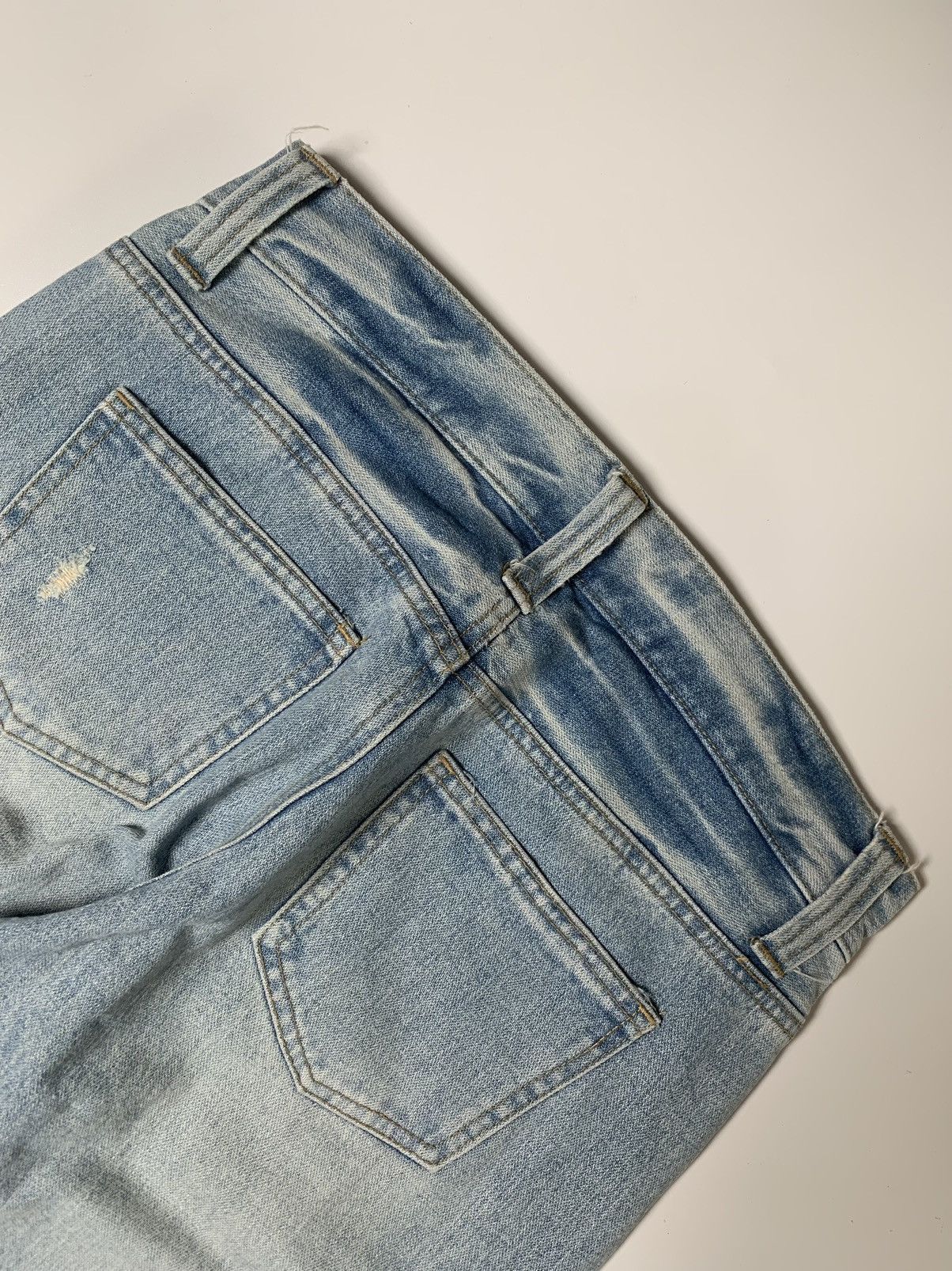 Japanese Brand × Vintage 00s J-honey cross star distressed denim Size US 31 - 9 Thumbnail