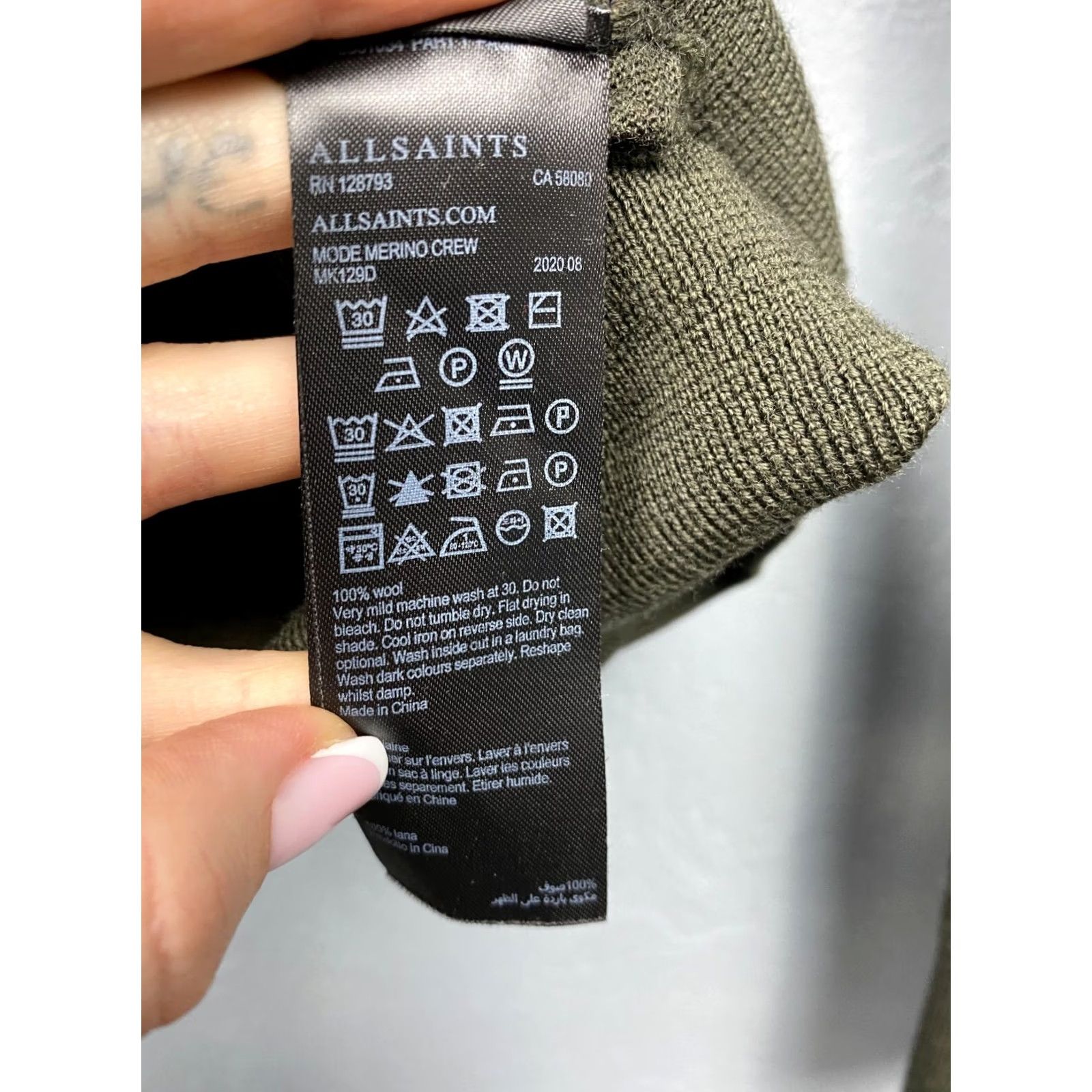 Allsaints AllSaints Mens Mode Merino Crew Neck Wool Knit Sweater Size S Multicolor Wool Knit Crew Neck Pullover Men Small 90s? Size US S / EU 44-46 / 1 - 5 Thumbnail