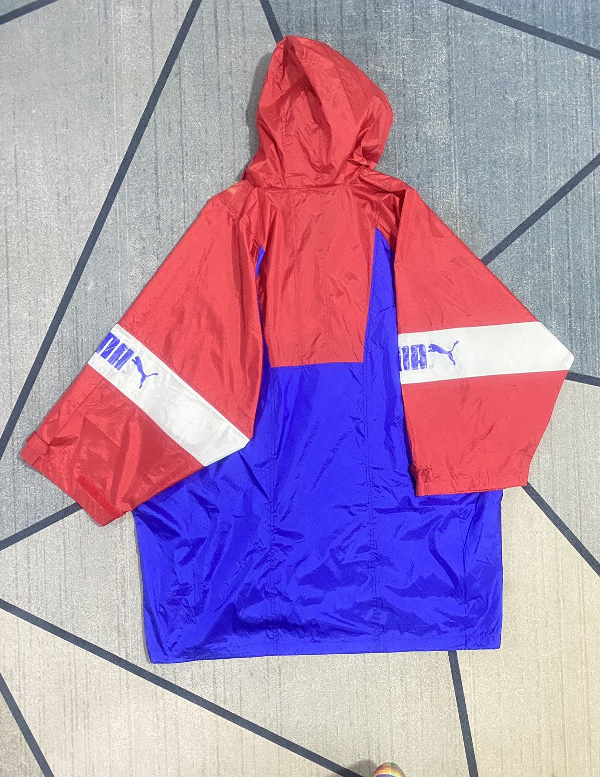 Puma × Vintage Vintage Puma Raincoats BigSize Pullover Size US XXL / EU 58 / 5 - 2 Thumbnail